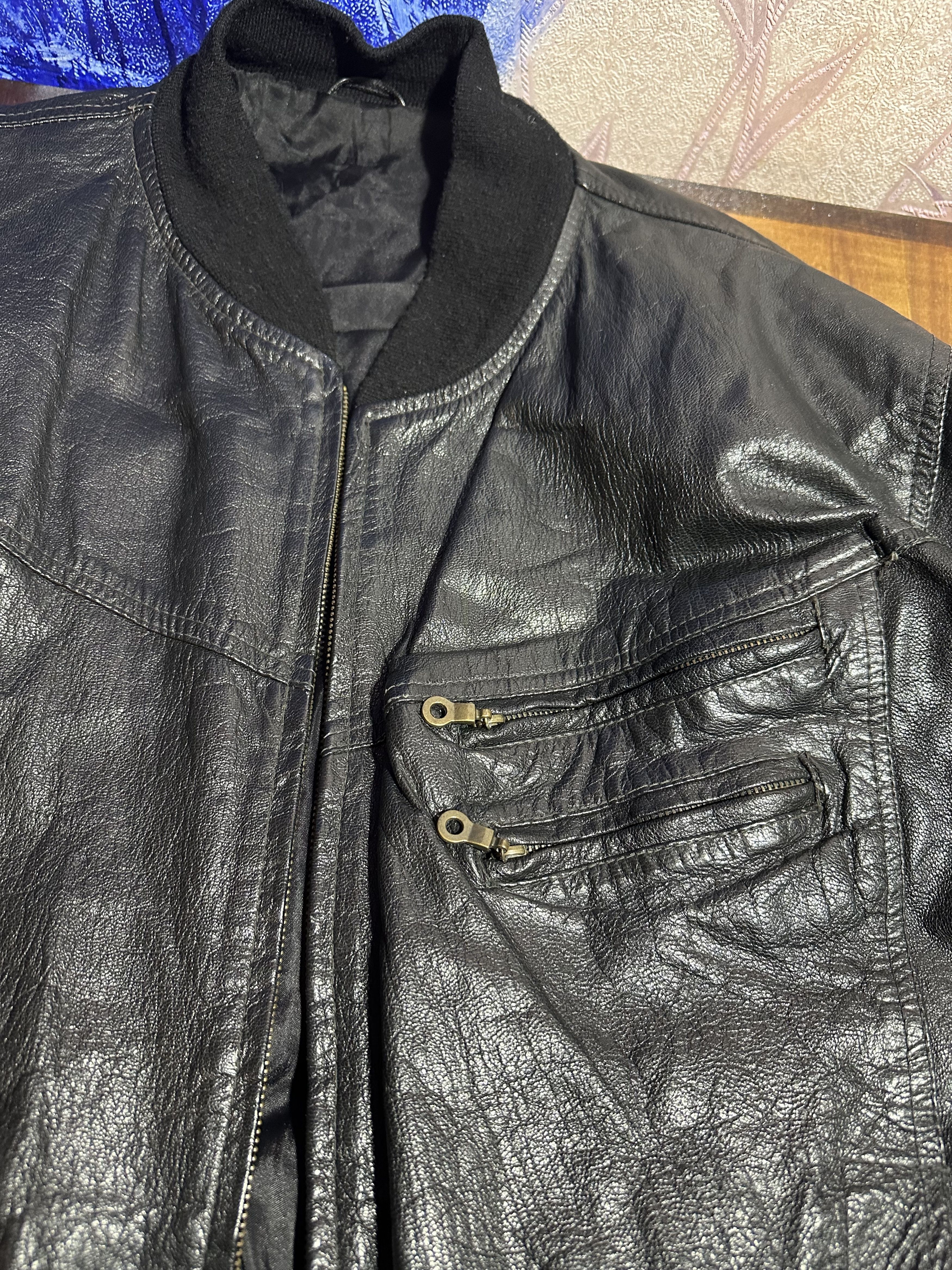 Vintage Men’s Black Genuine Leather Jacket Size US L / EU 52-54 / 3 - 5 Thumbnail