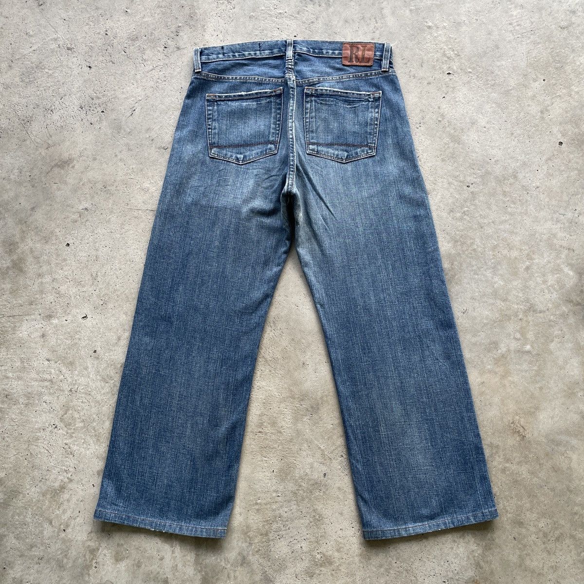 Ralph Lauren Vintage Polo Ralph Lauren Baggy Jeans Faded Denim Pants W33 Size US 33 - 15 Thumbnail