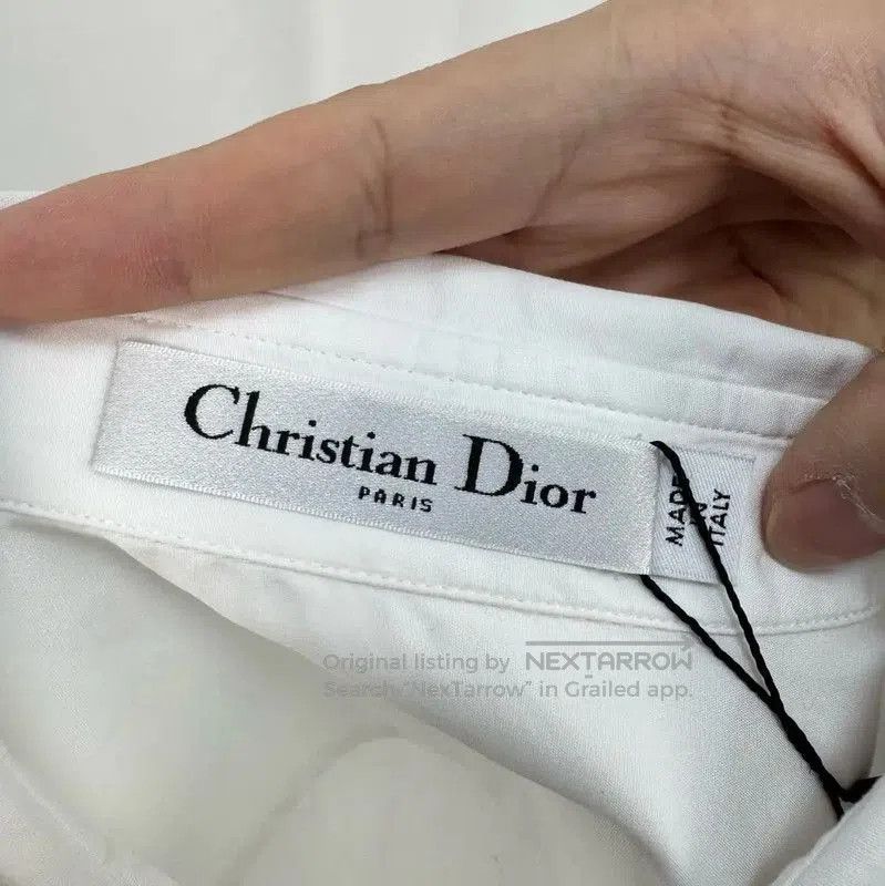 Dior Dior White Cotton Logo Embroidered Short Sleeve Shirt . Size XS / US 0-2 / IT 36-38 - 5 Thumbnail