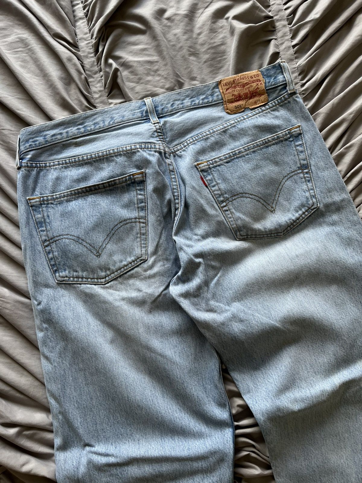 Levi's Vintage Clothing Vintage 90s Levi’s 501 Denim Baggy Wide Jeans Rare Y2K Size US 38 / EU 54 - 11 Thumbnail