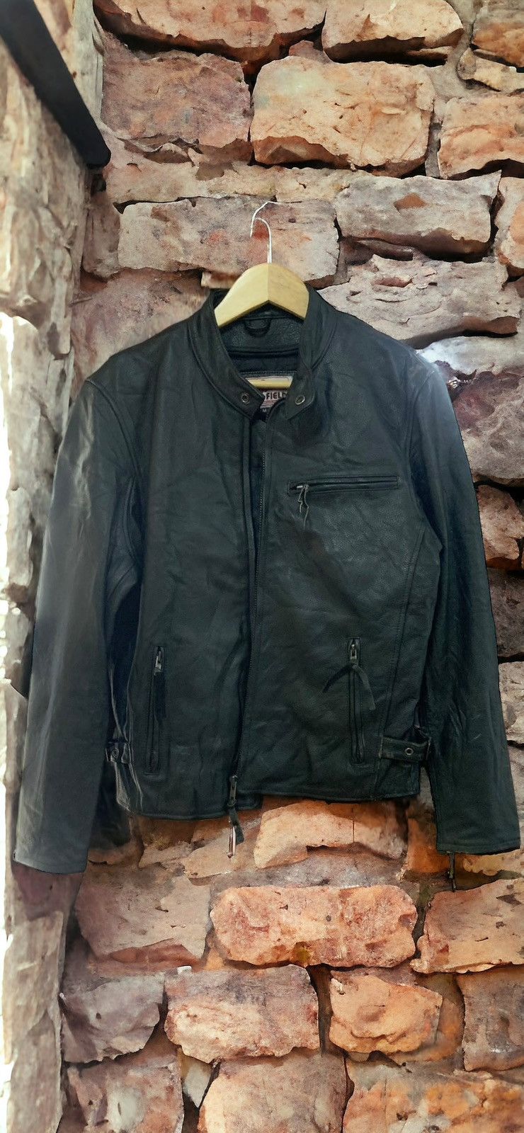 Vintage Japanese Brand Leather Black Motorcycle