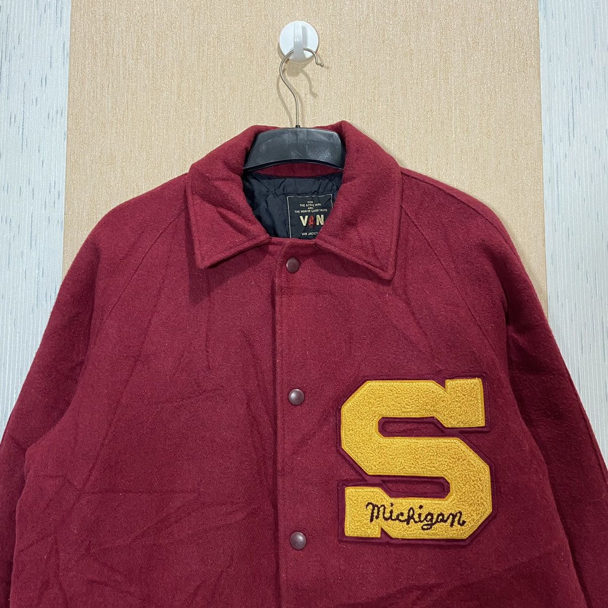 Japanese Brand Vintage VAN JAC Long Varsity Wol Jacket Size US M / EU 48-50 / 2 - 3 Thumbnail