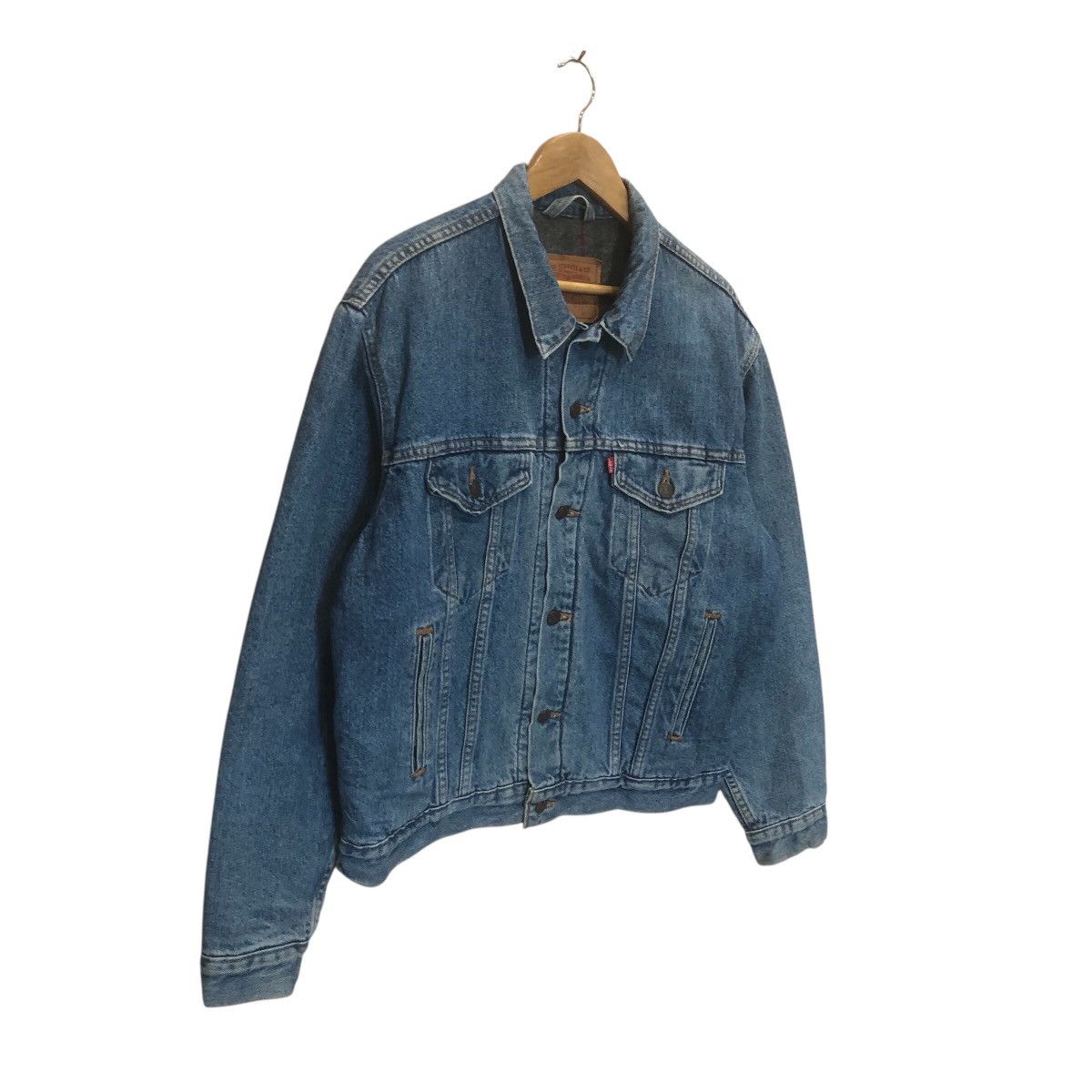Levi's × Vintage 90’s Levi’s 70506-0316 Denim Trucker Blanked Lined Jacket Size US M / EU 48-50 / 2 - 2 Thumbnail