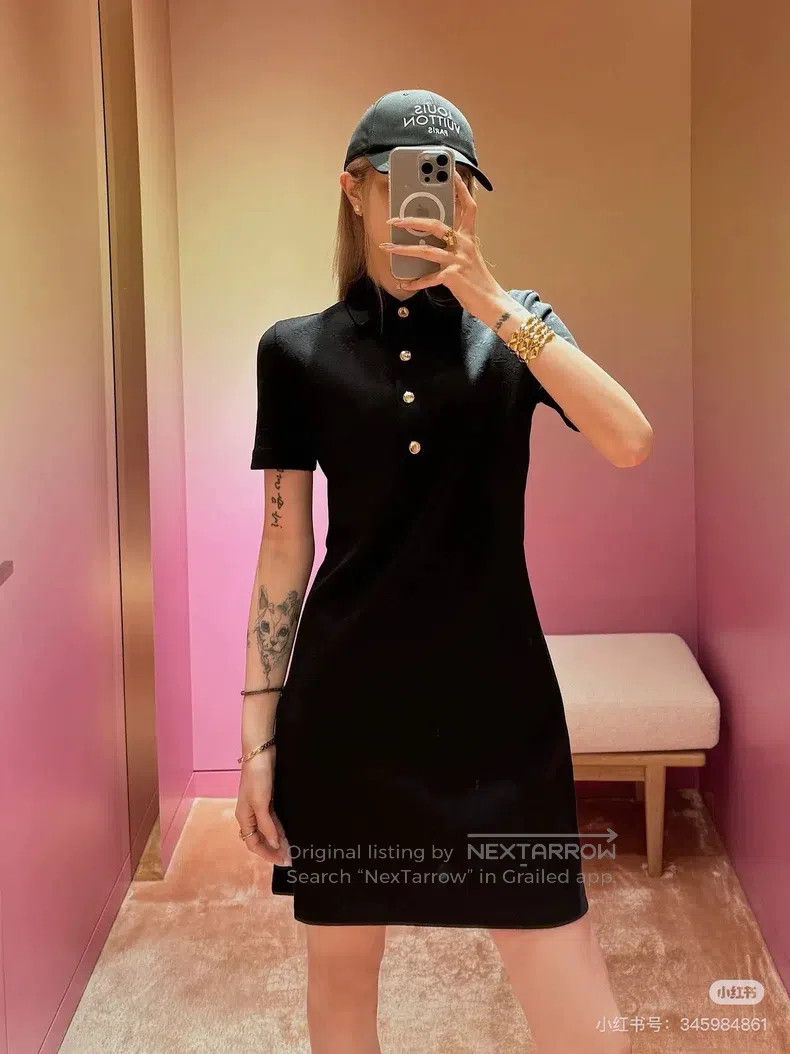 Louis Vuitton Louis Vuitton Black, dark print, full-print, print logo dr Size XS / US 0-2 / IT 36-38 - 8 Thumbnail