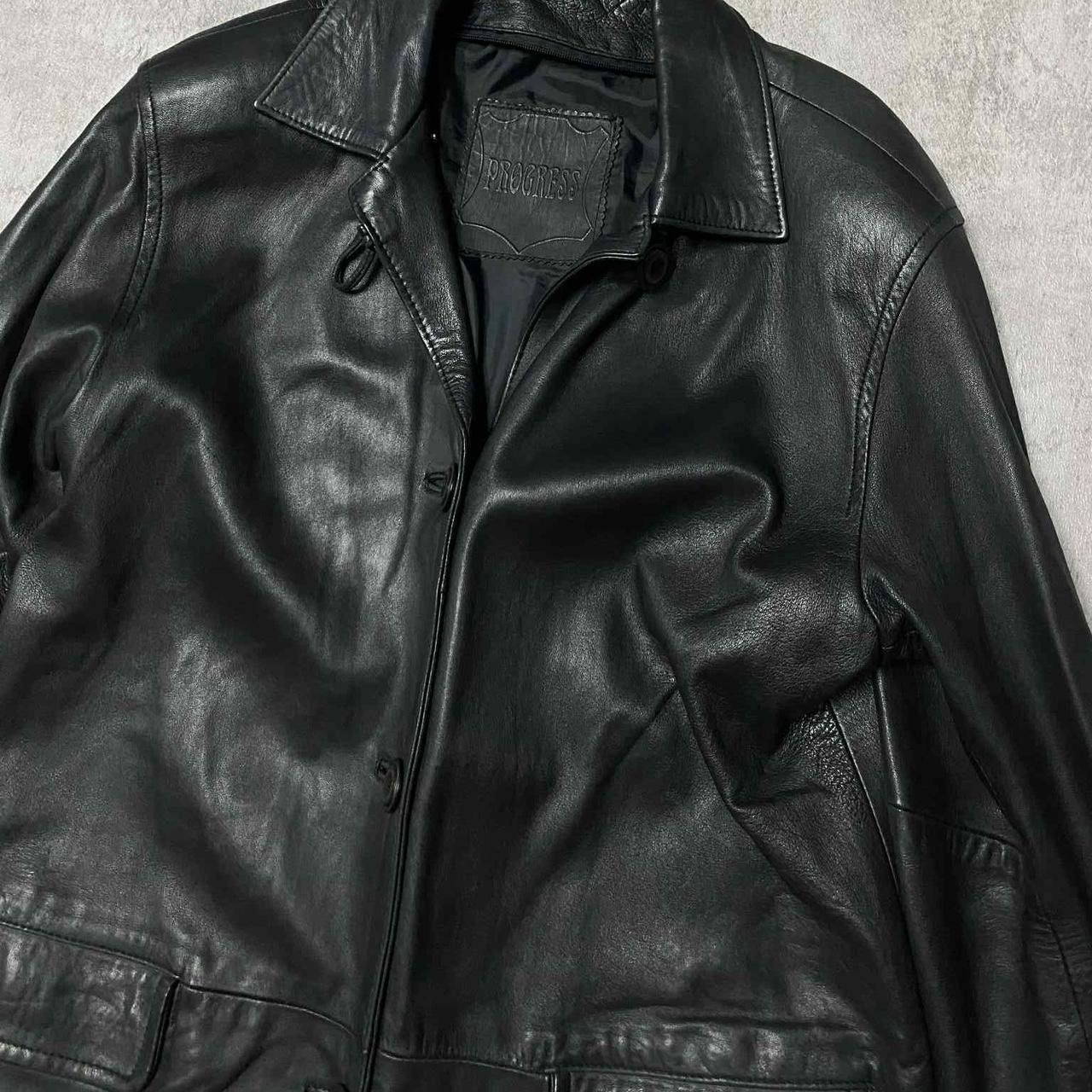Other Black leather jacket with button closure, two front pockets Size M / US 6-8 / IT 42-44 - 2 Thumbnail