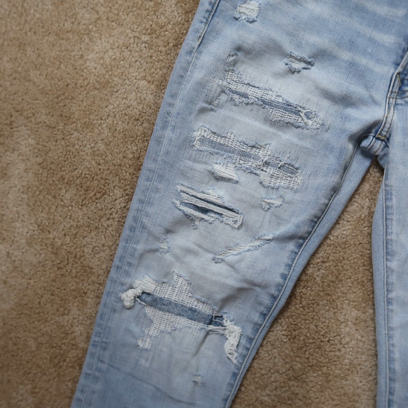 American Eagle Outfitters American Eagle Jeans Men's 31x30 Blue Denim Airflex Slim Straight Size US 31 - 2 Thumbnail