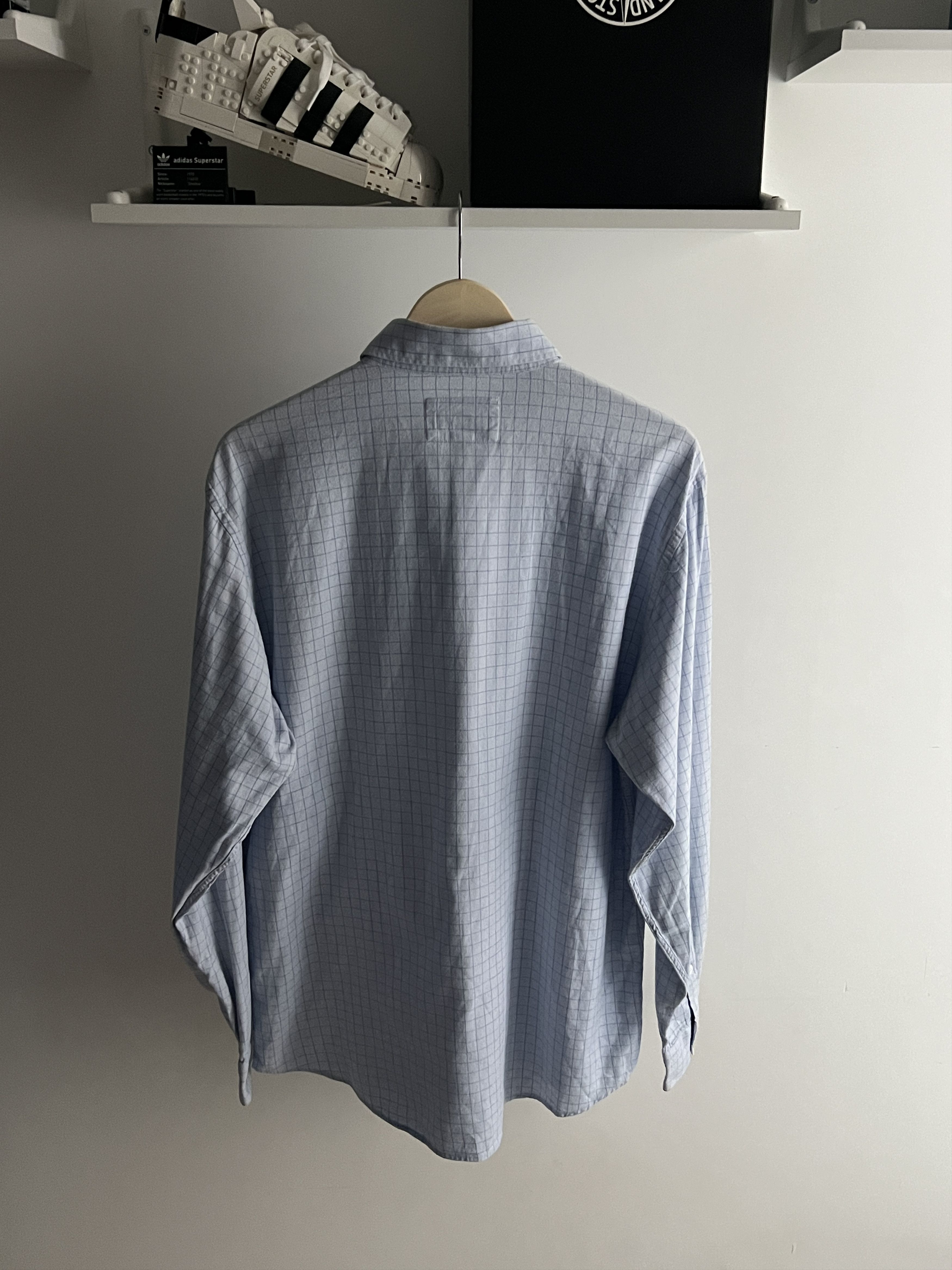 Designer × Emporio Armani × Vintage Vintage 90s Armani Jeans Designed Button Up Shirt Checkered Size US L / EU 52-54 / 3 - 7 Thumbnail