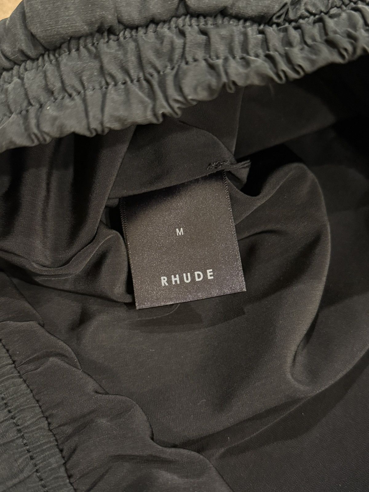 Rhude RARE Rhude Yachting Shorts Logo Black Brown Cupro Size US 32 / EU 48 - 9 Thumbnail