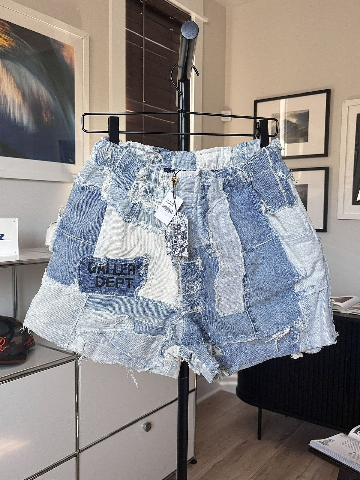 Gallery Dept. GALLERY DEPT | PATCHWORK DENIM LOGO SHORTS Size US 36 / EU 52 - 1 Thumbnail