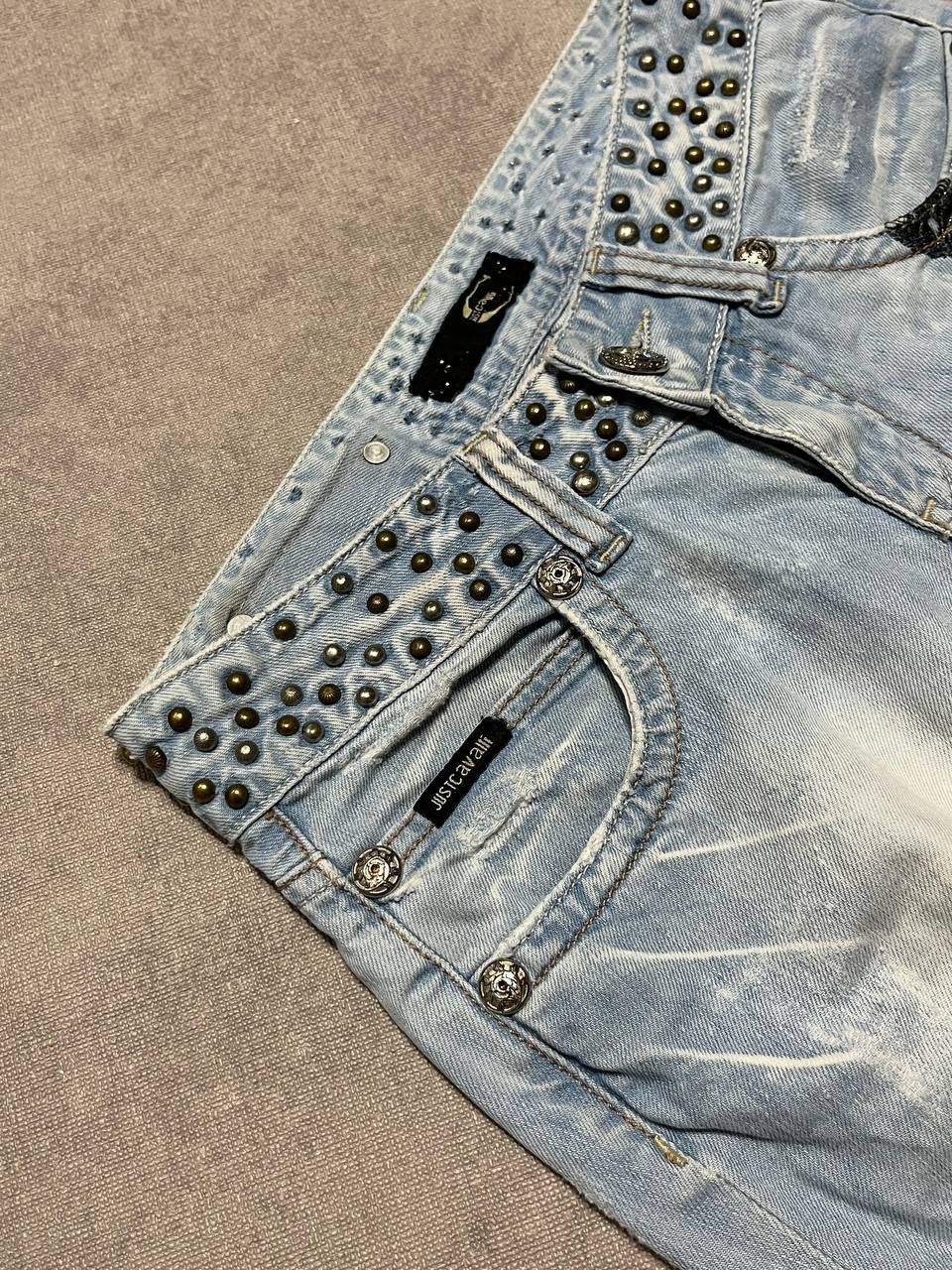 Just Cavalli Roberto Just Cavalli Women`s Short Denim Logo Print Size 26" / US 2 / IT 38 - 5 Thumbnail