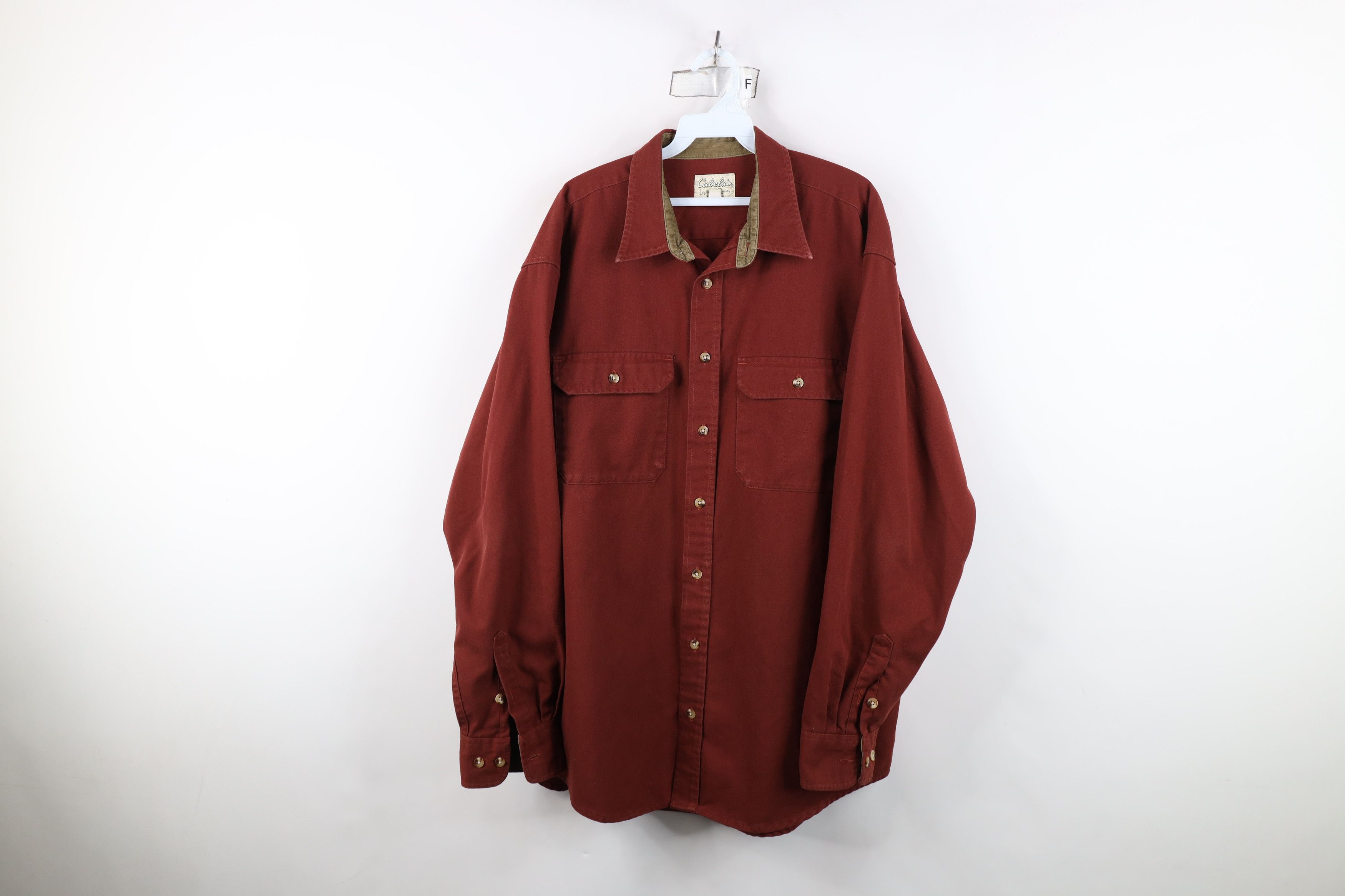 Cabelas Vintage Cabelas Pocket Heavyweight Collared Button Shirt Size US XL / EU 56 / 4 - 1 Thumbnail