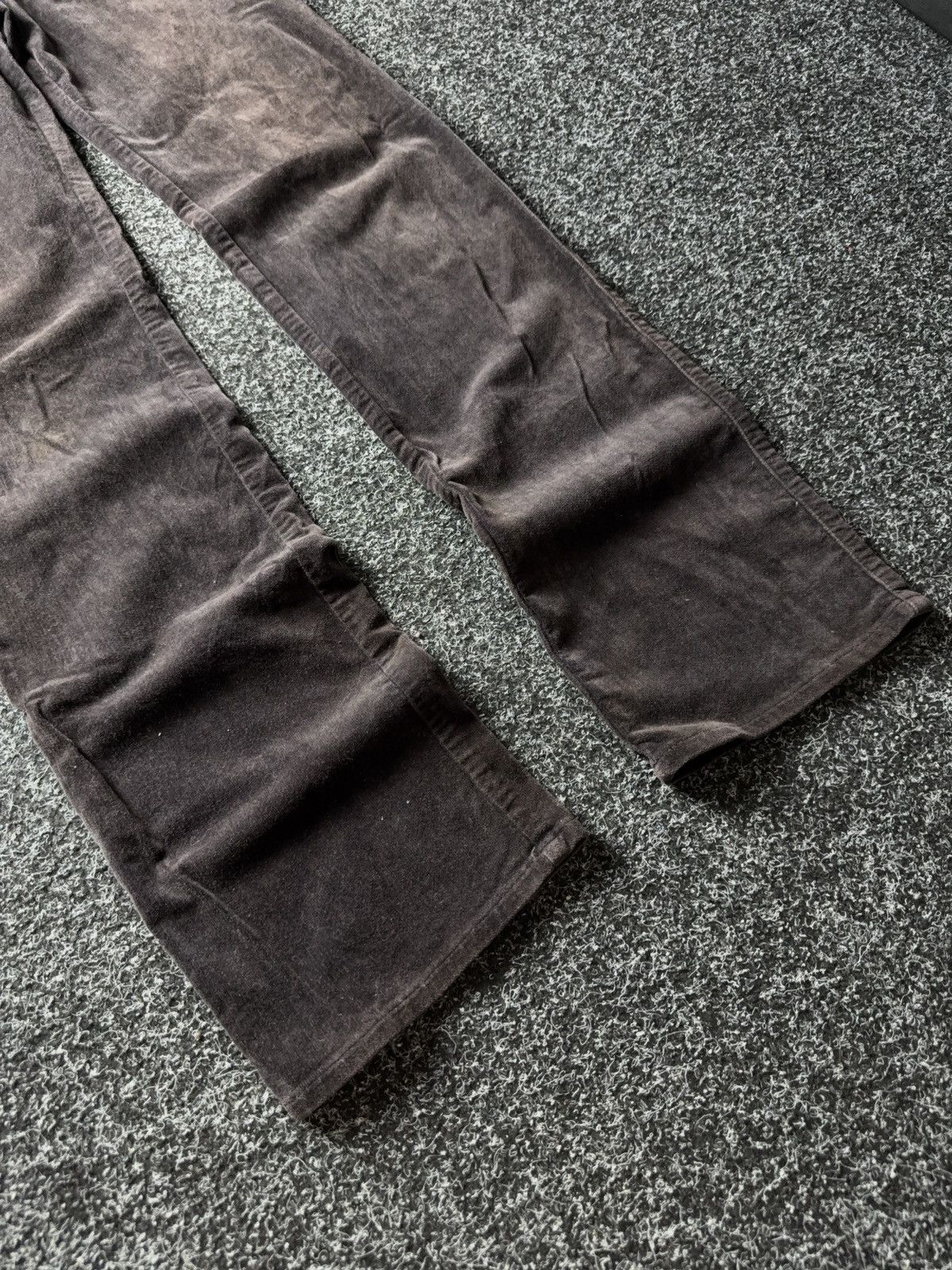 Armani Luxury 00s Armani Jeans AJ Velour Pants Brown Straight Y2K Size 28" / US 6 / IT 42 - 4 Thumbnail