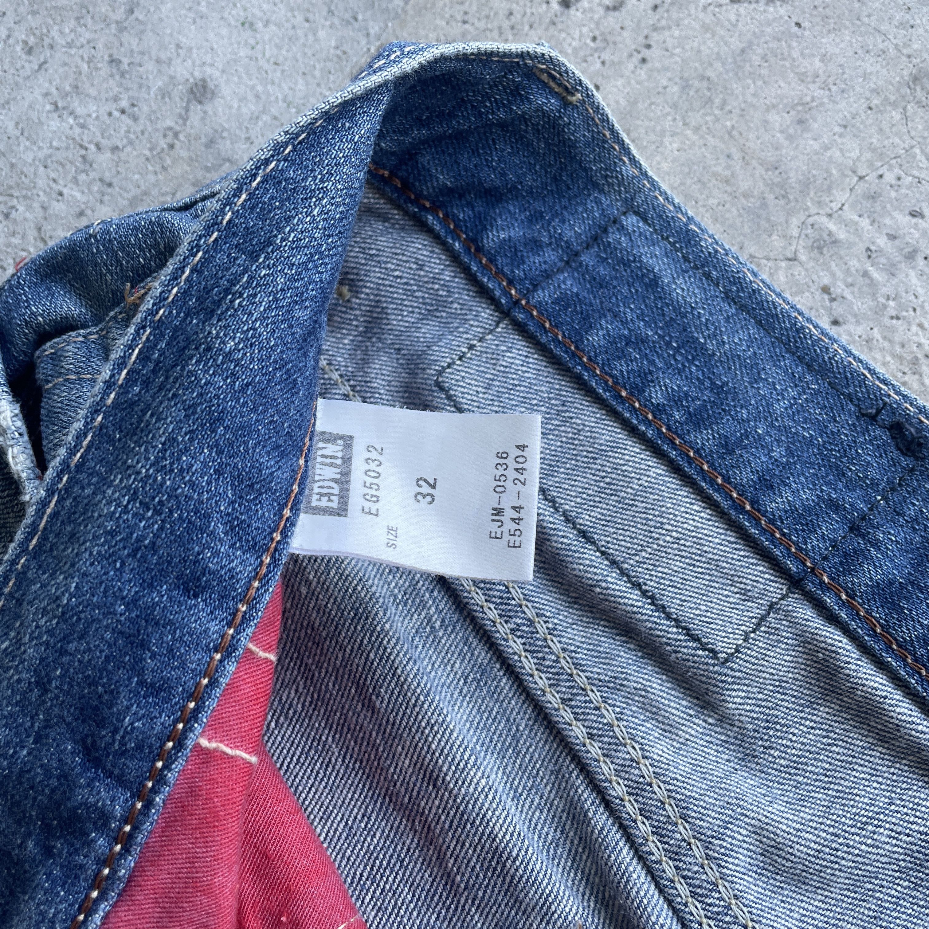 Edwin × Japanese Brand VINTAGE EDWIN DISTRESSED DENIM FADED RUSTY PANTS JEANS W36 Size US 36 / EU 52 - 7 Thumbnail
