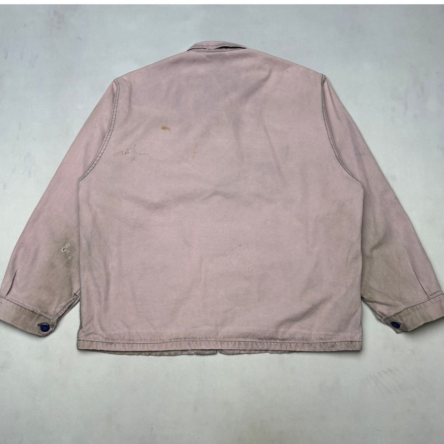 Vintage Vintage French Workwear Chore Jacket Faded Distressed Men XL Size US L / EU 52-54 / 3 - 3 Thumbnail