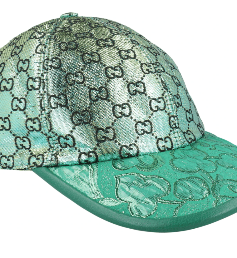 Gucci Gucci GG Lame Jacquard Baseball Cap Green XL Unisex Size ONE SIZE - 2 Thumbnail