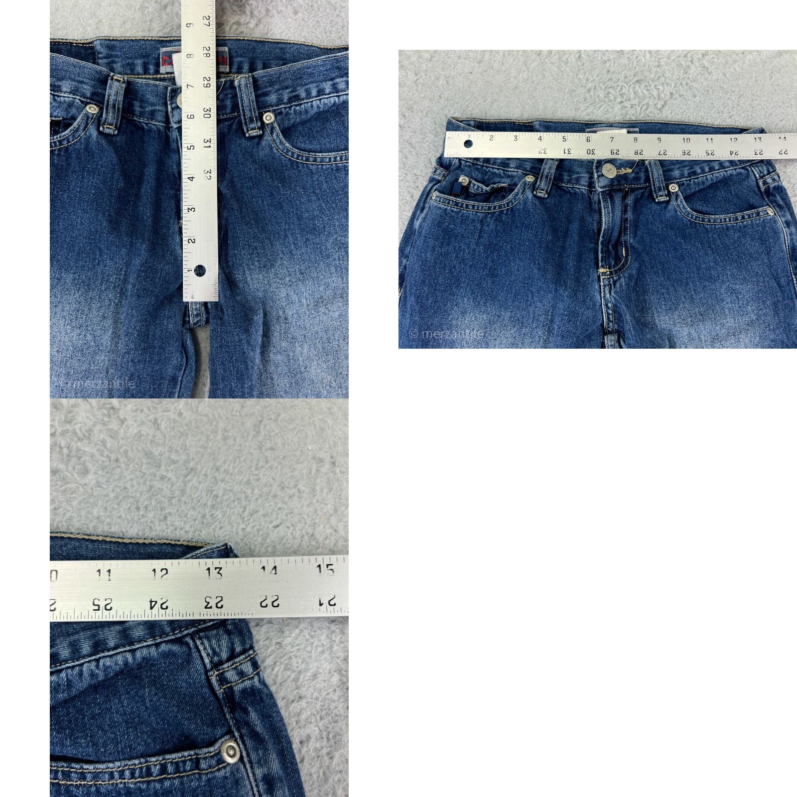 Denime Z. Cavaricci Jeans Womens 5 Blue Denim 100% Cotton Flared Low Rise 5-Pocket Design Vintage No N/A Size 27" / US 4 / IT 40 - 9 Thumbnail