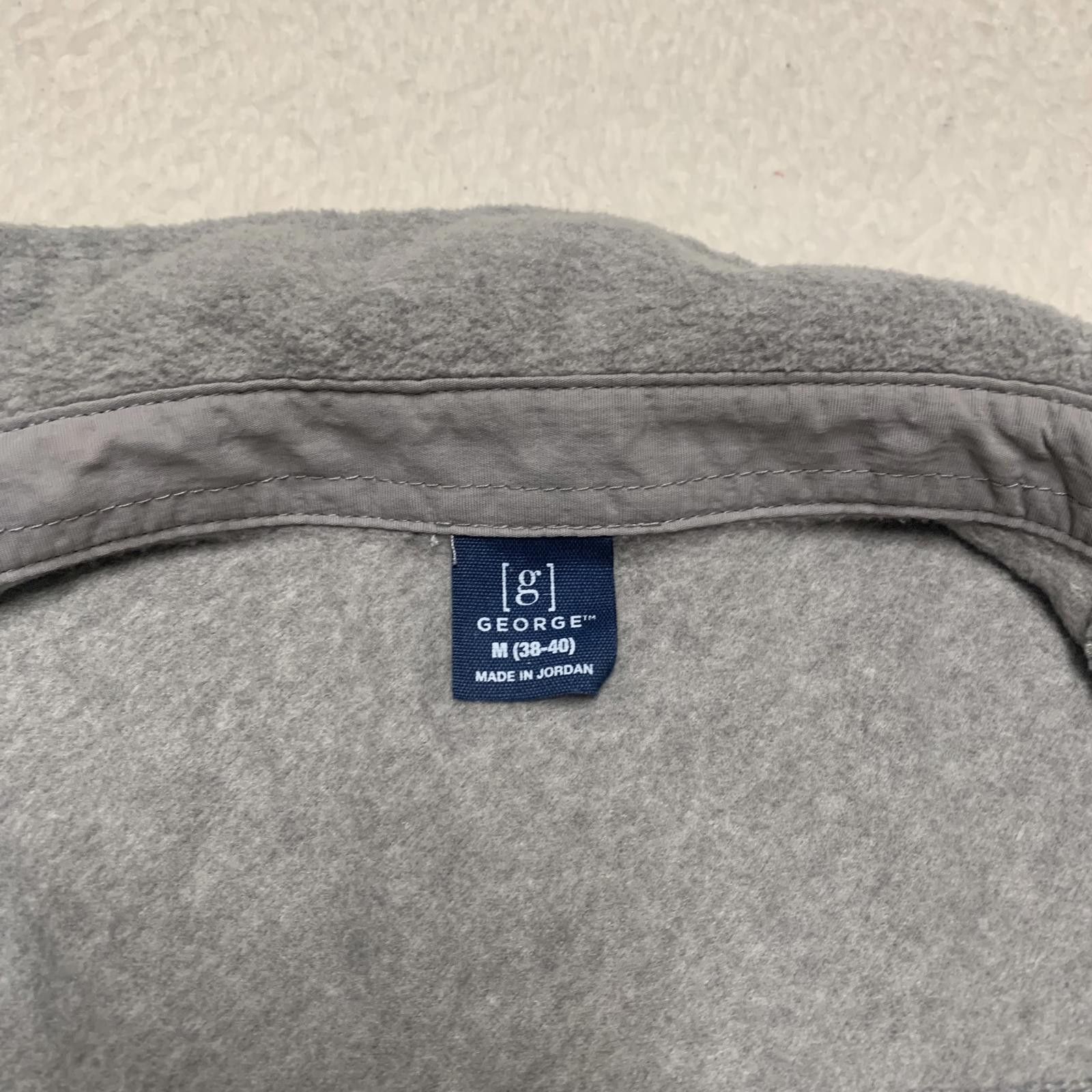 George George Men's Medium Gray Button-Up Flannel Shirt Size US M / EU 48-50 / 2 - 3 Thumbnail