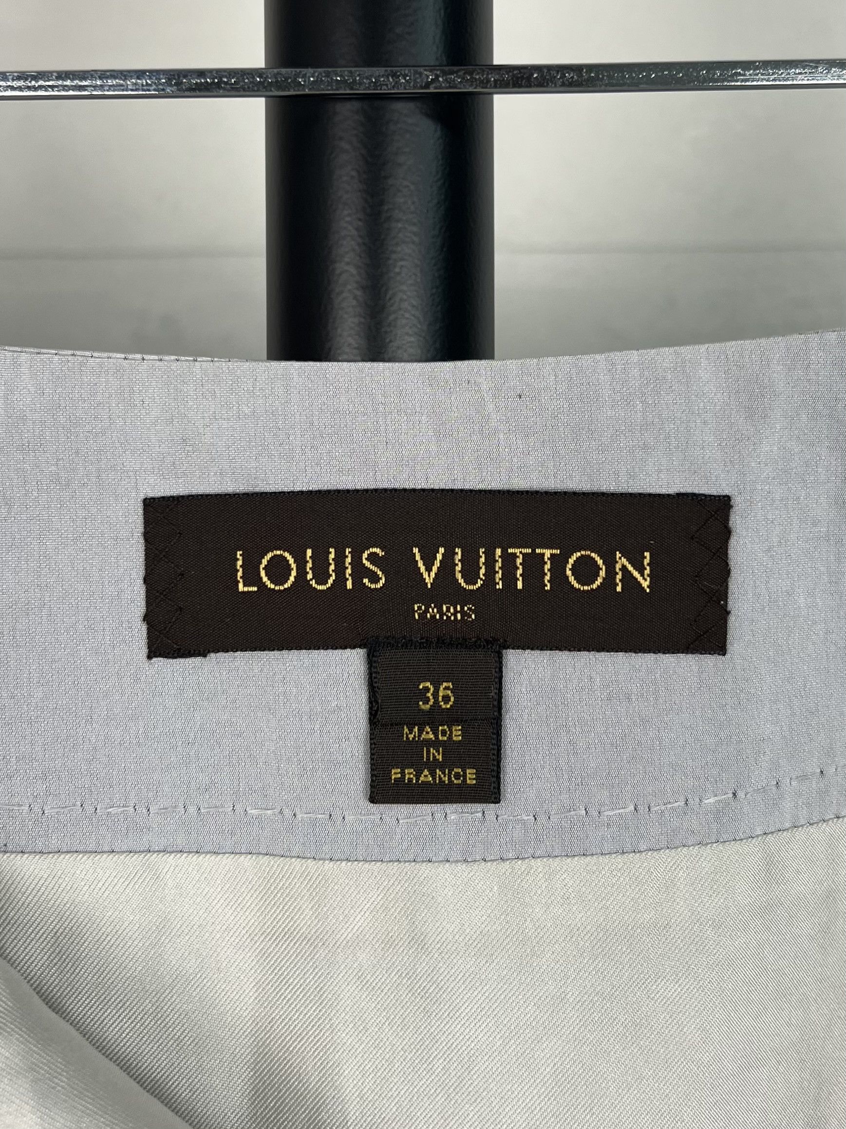 Louis Vuitton LOUIS VUITTON Mini Skirt Side Straps Silver Women’s Size 26" / US 2 / IT 38 - 5 Thumbnail