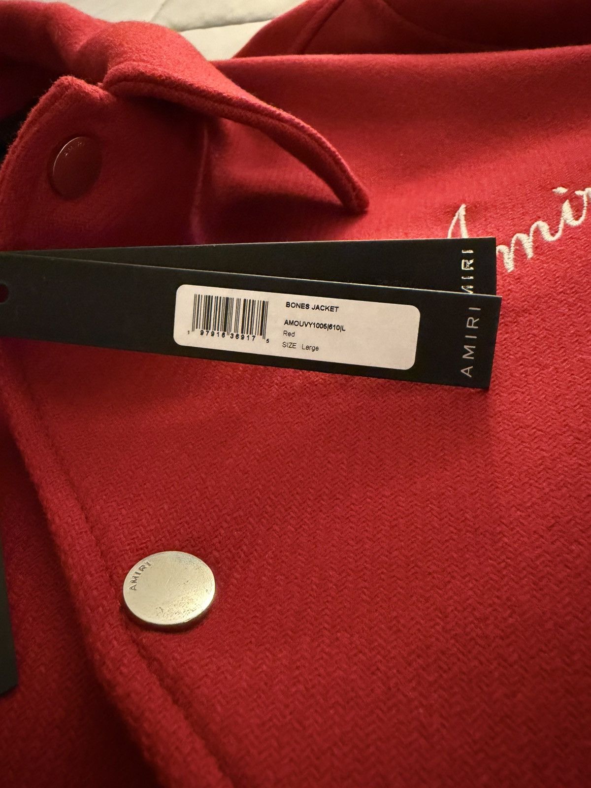 Amiri Amiri Bones Wool Jacket - Red Size US L / EU 52-54 / 3 - 6 Thumbnail