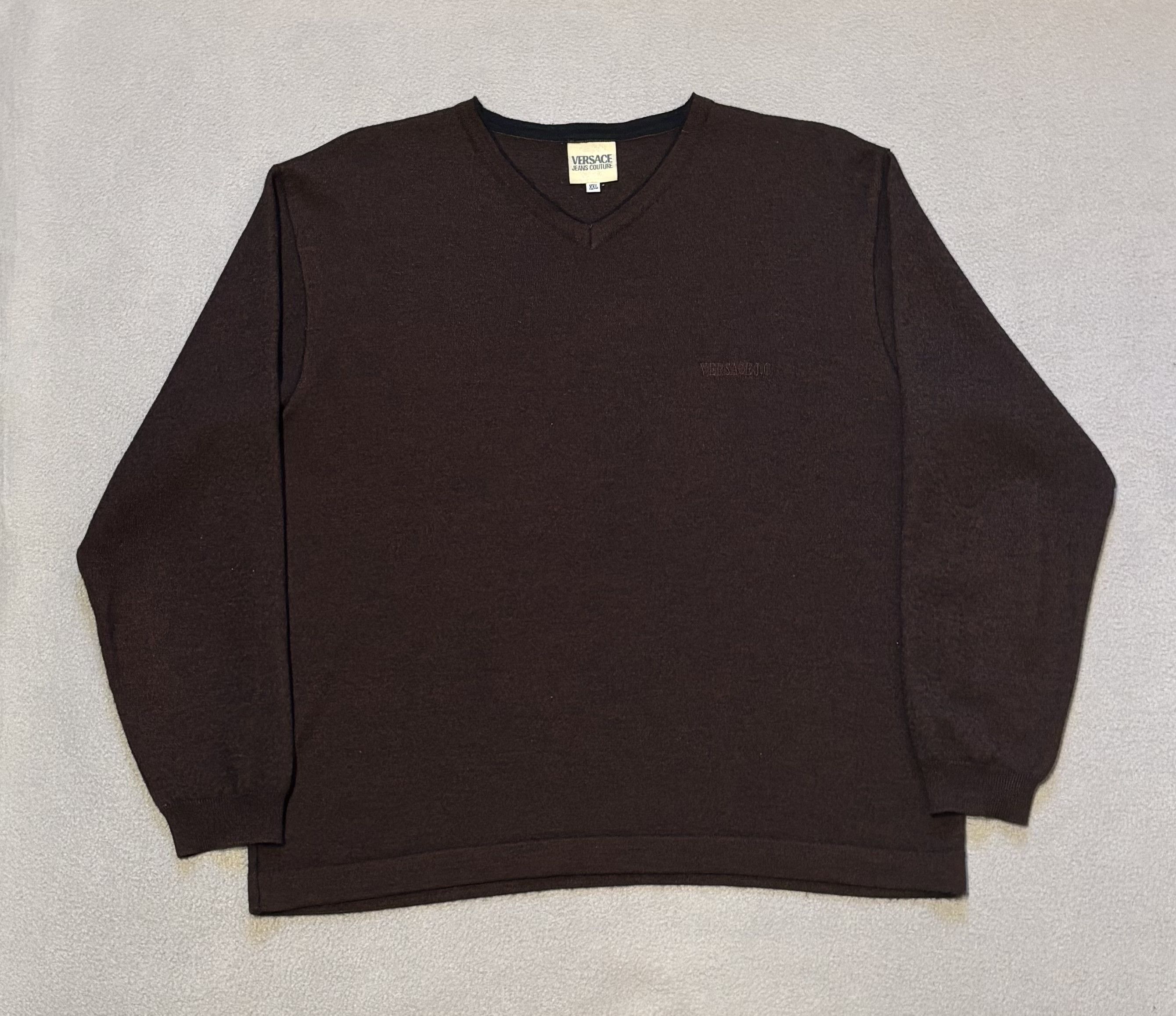 Versace Jeans Couture Versace Jeans Couture V-neck Sweater Size XXL Fit L Size US L / EU 52-54 / 3 - 5 Thumbnail
