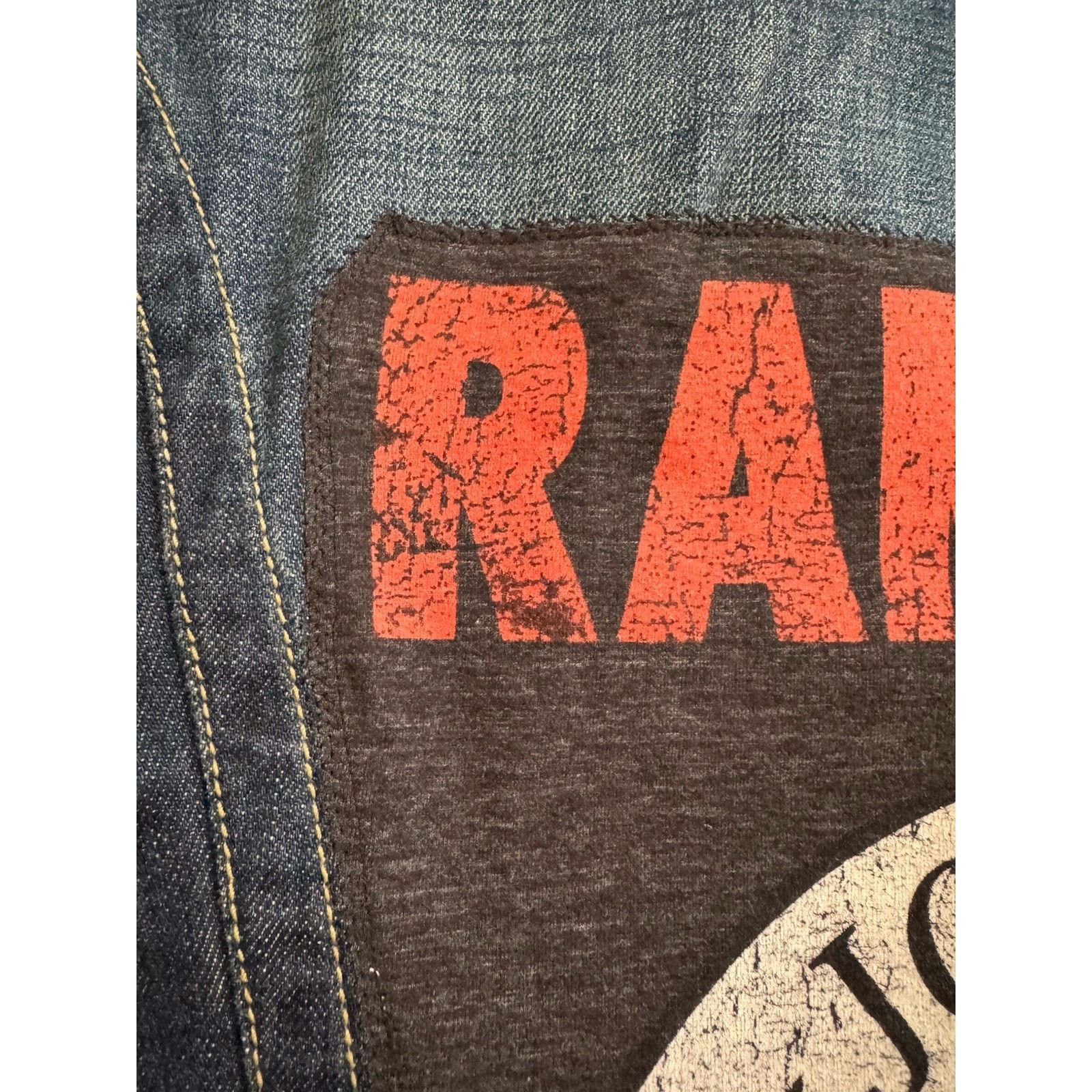 Zara RAMONES 70s 80s Retro Vintage Upcycled Denim Jacket Blazer Size US XL / EU 56 / 4 - 8 Thumbnail