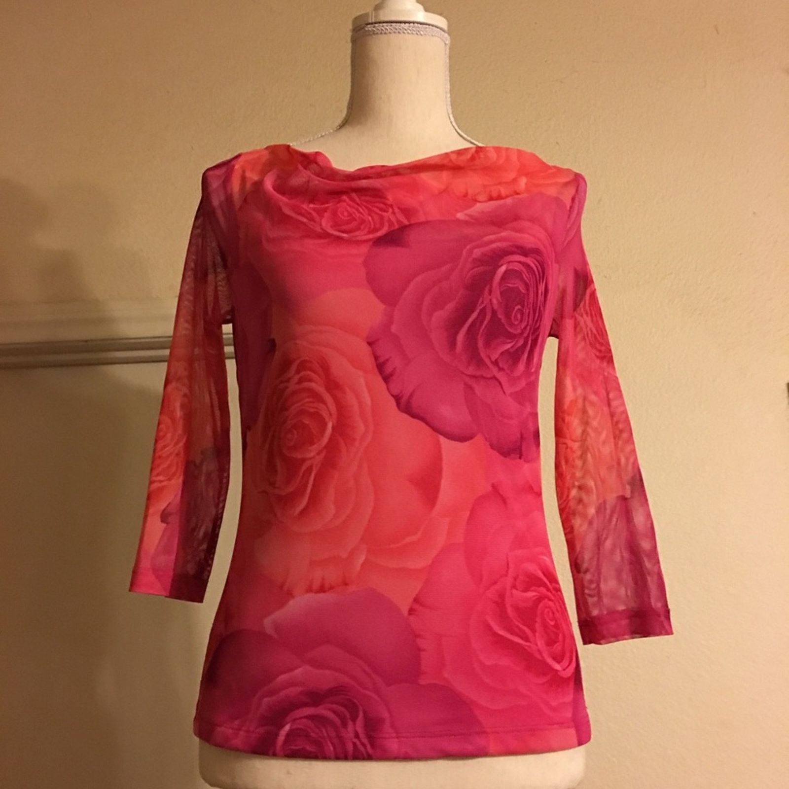 Other Evolution sheer fabric mesh floral print top Size M / US 6-8 / IT 42-44 - 1 Thumbnail