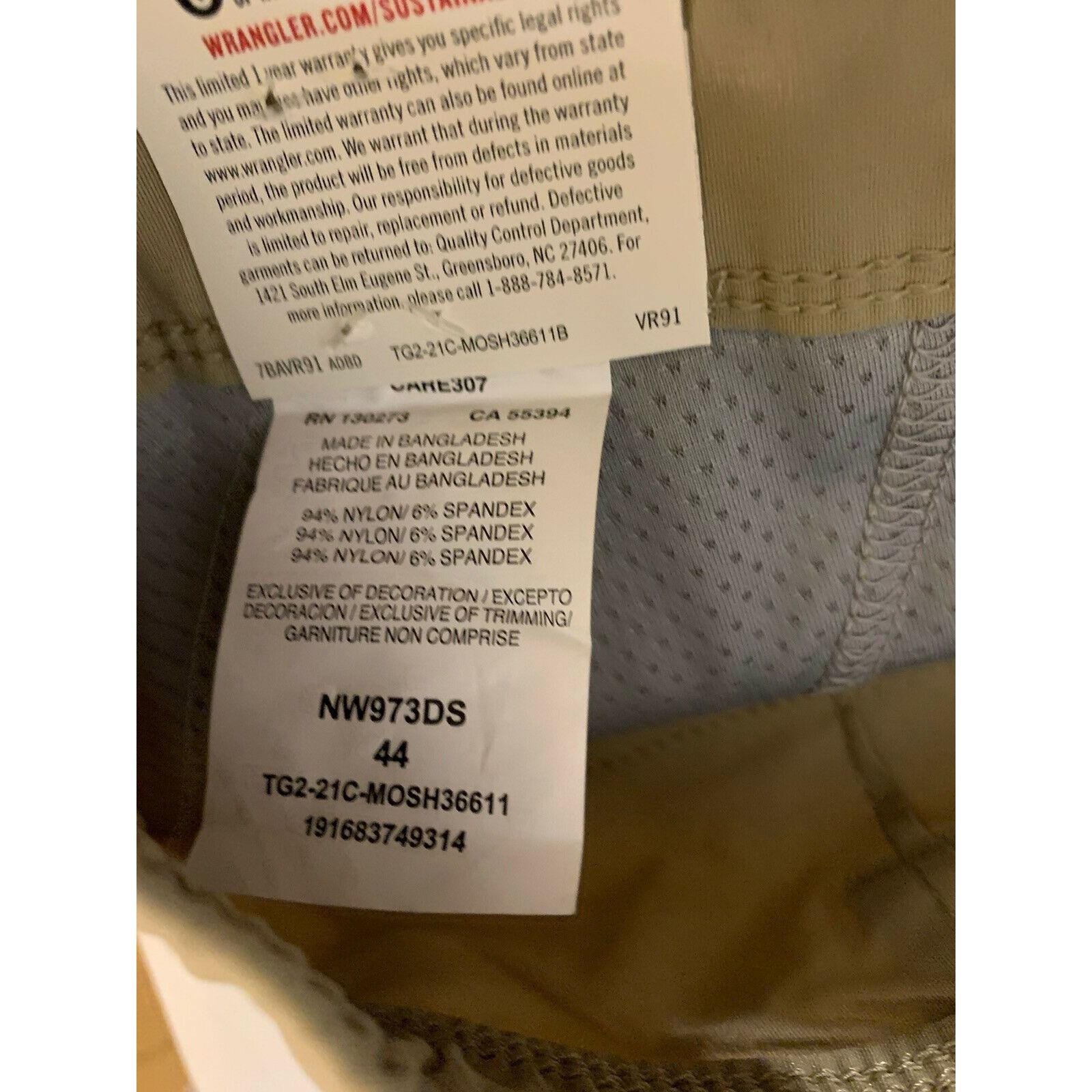 Wrangler New Wrangler Hiker Men’s Sz 44 Shorts Khaki NWT Size US 44 / EU 60 - 2 Thumbnail
