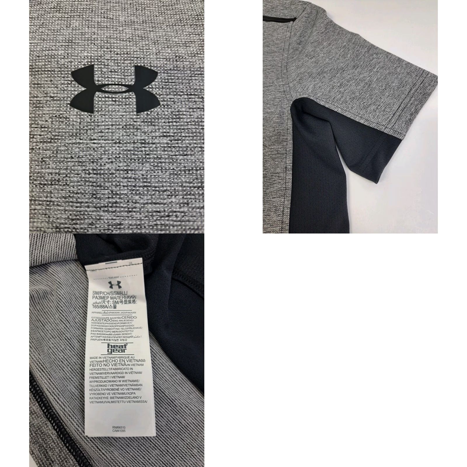 Under Armour Under Armour Polo Fitted Short Sleeve Golf NWT Mens S Black/Grey Threadborne Heatgear Size US S / EU 44-46 / 1 - 8 Thumbnail