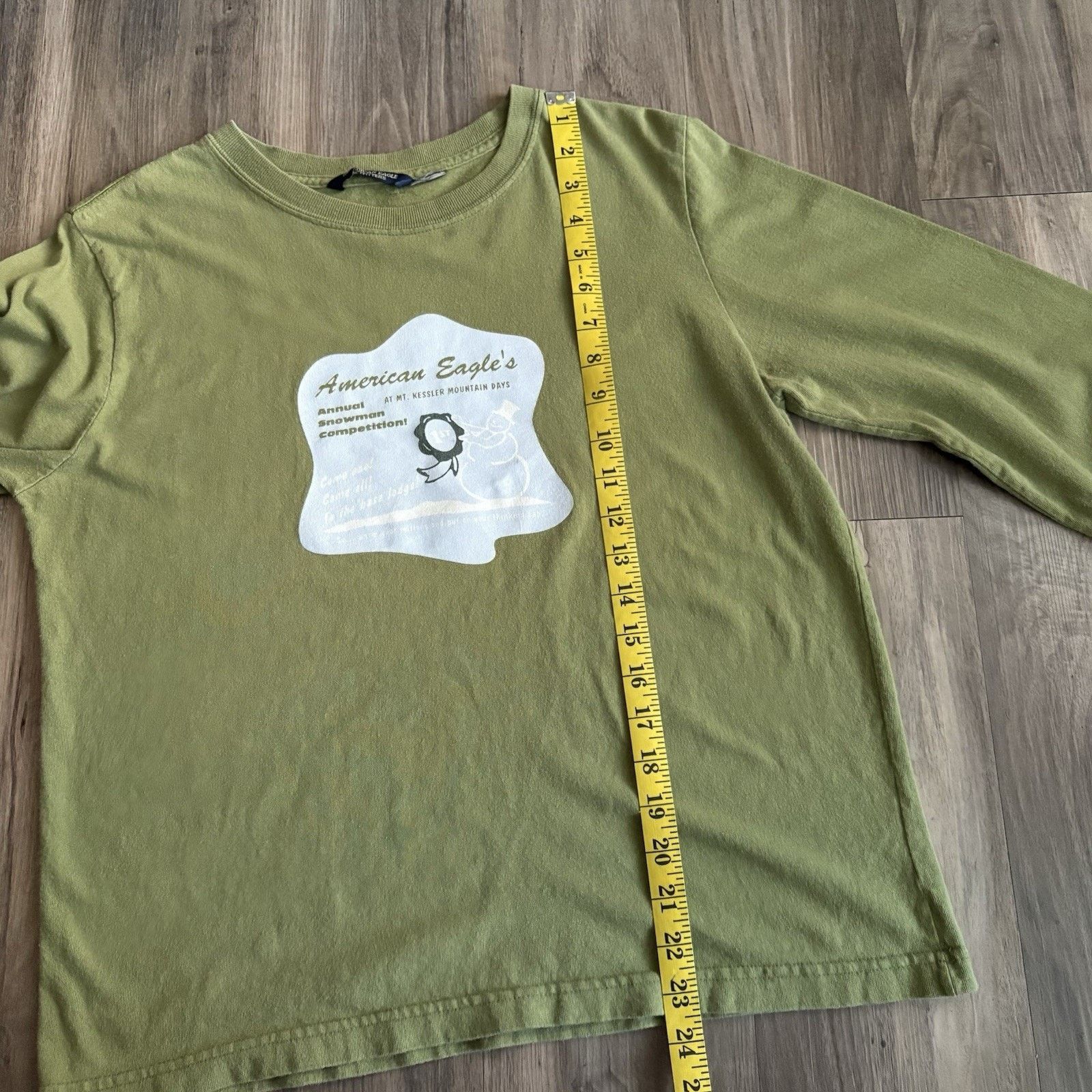 American Eagle Outfitters × Vintage Vintage American Eagle T-Shirt Men's Size S Green Snowman Size US S / EU 44-46 / 1 - 6 Thumbnail
