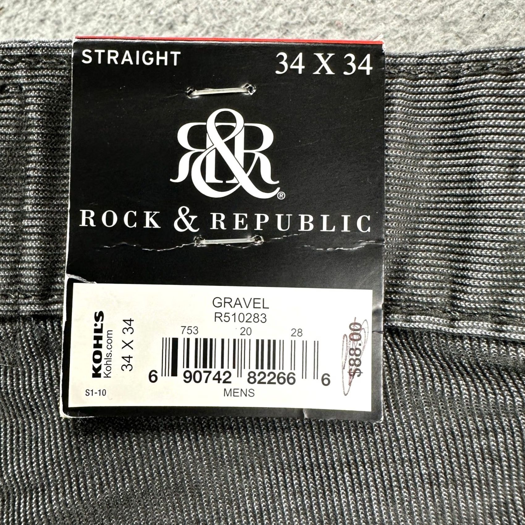 Vintage VINTAGE Rock & Republic Neil Pants Gray Corduroy 34X34 Straight Mens 5-Pocket Distressed Mood: Casual, Regular Fit Size US 34 / EU 50 - 2 Thumbnail