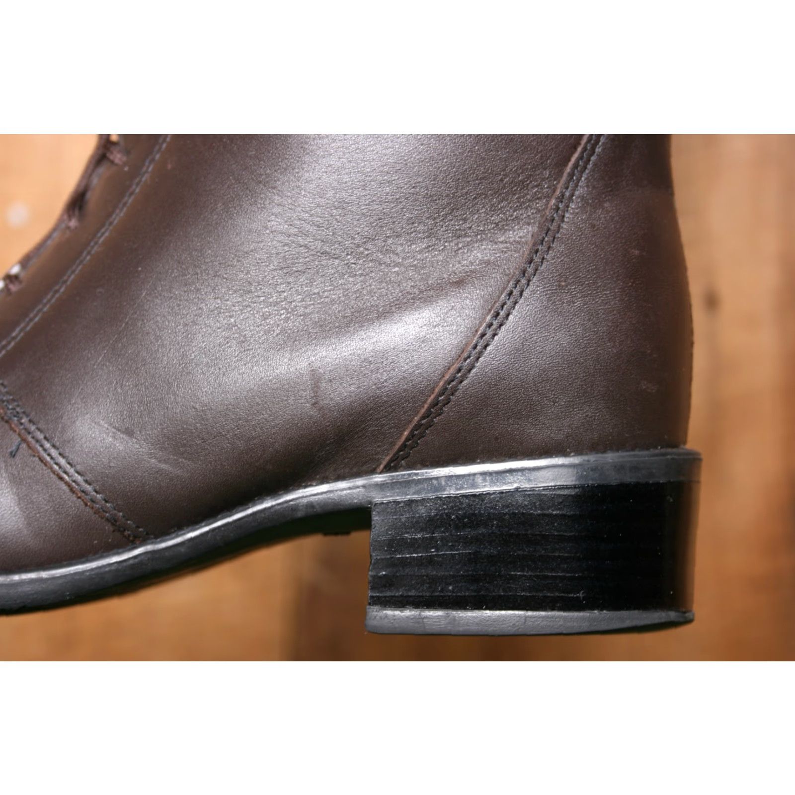 Blondo VINTAGE Blondo Brown Leather 15" Tall Fleece Lined Pull-On Lace Riding Boots Sz. 7.5 B Womens Boot Size M / US 6-8 / IT 42-44 - 7 Thumbnail