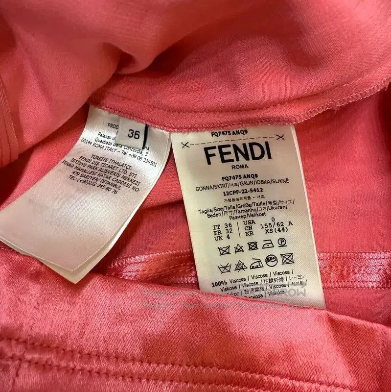 Other Fendi Pink Silk Blend Mini Skirt for Summer . Size 22" - 5 Thumbnail