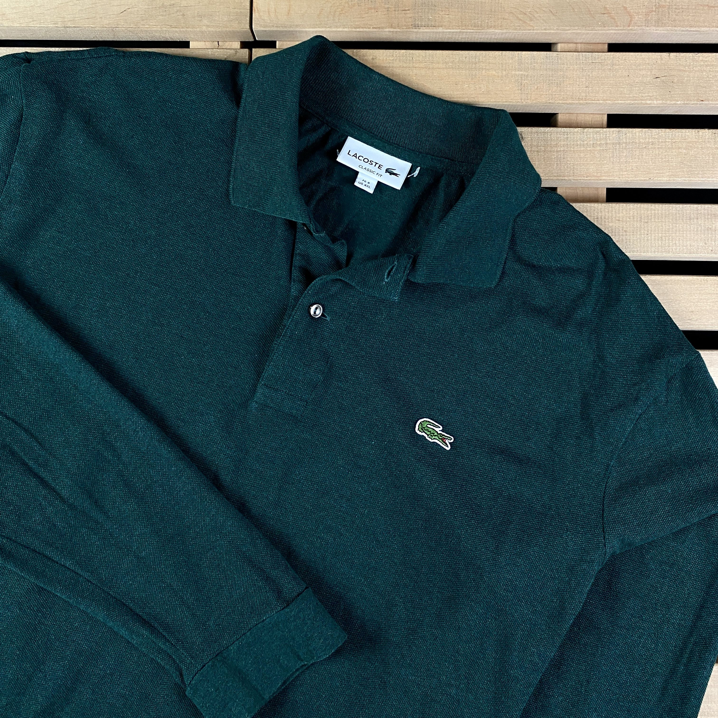 Lacoste Men’s Polo Long Sleeves Rugby Lacoste Size 4XL Green Size US XXL / EU 58 / 5 - 2 Thumbnail