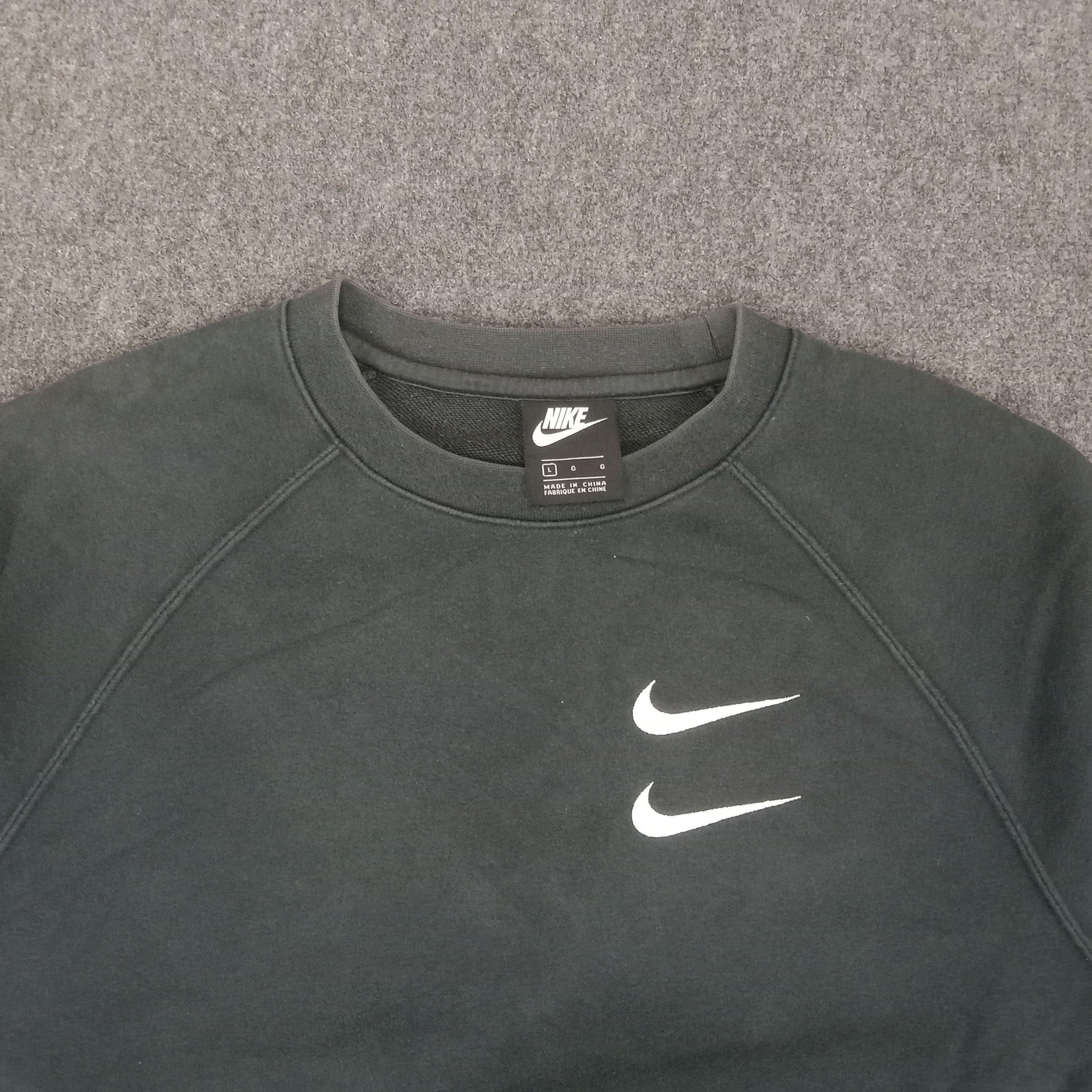 Nike × Vintage Nike Embroidery Double Logo Streetwear Sweatshirt Size US M / EU 48-50 / 2 - 6 Thumbnail