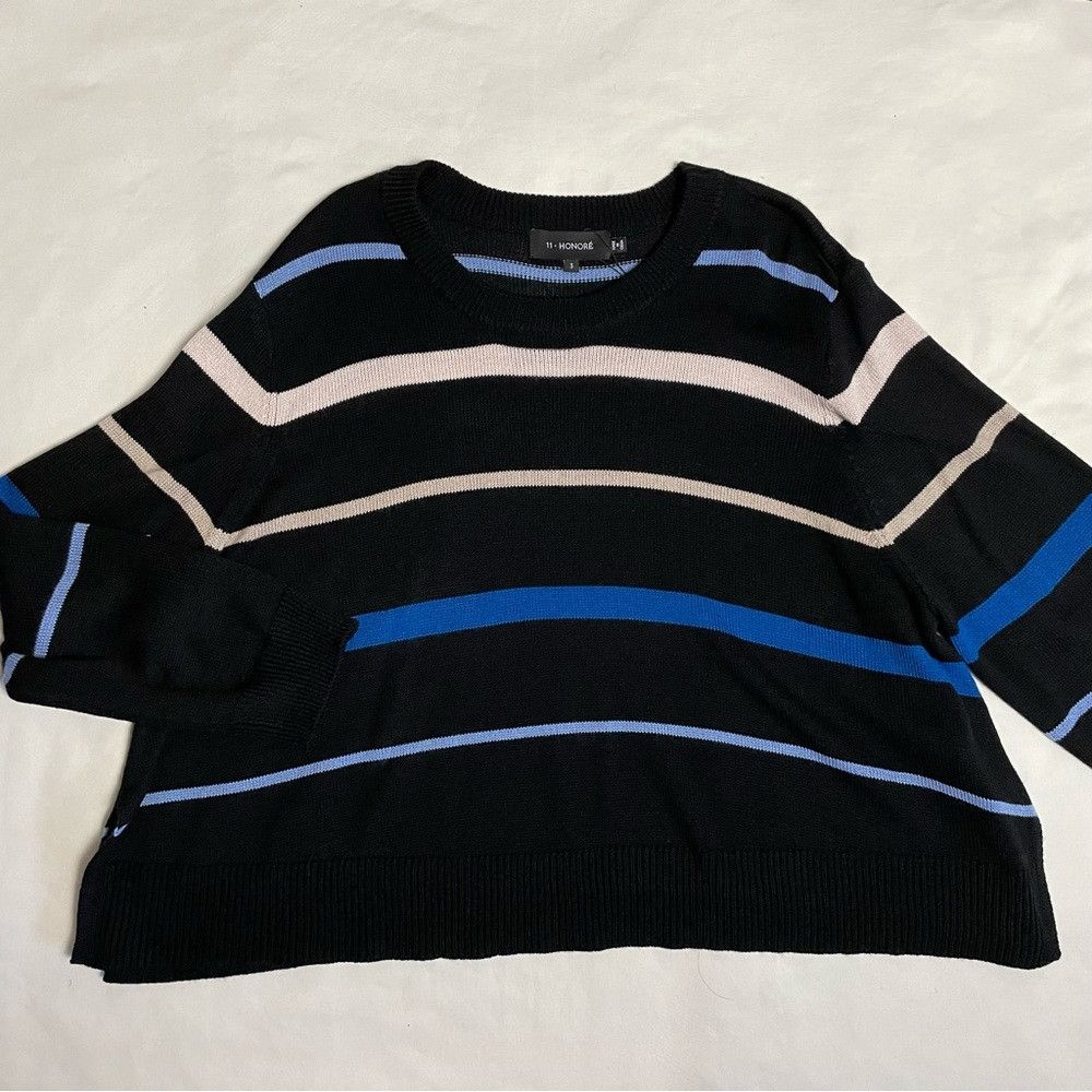 Other NWT New $168 11 HONORÉ Emily Stripe Wool Blend Sweater Size Size XXL / US 16-18 / IT 52-54 - 6 Thumbnail