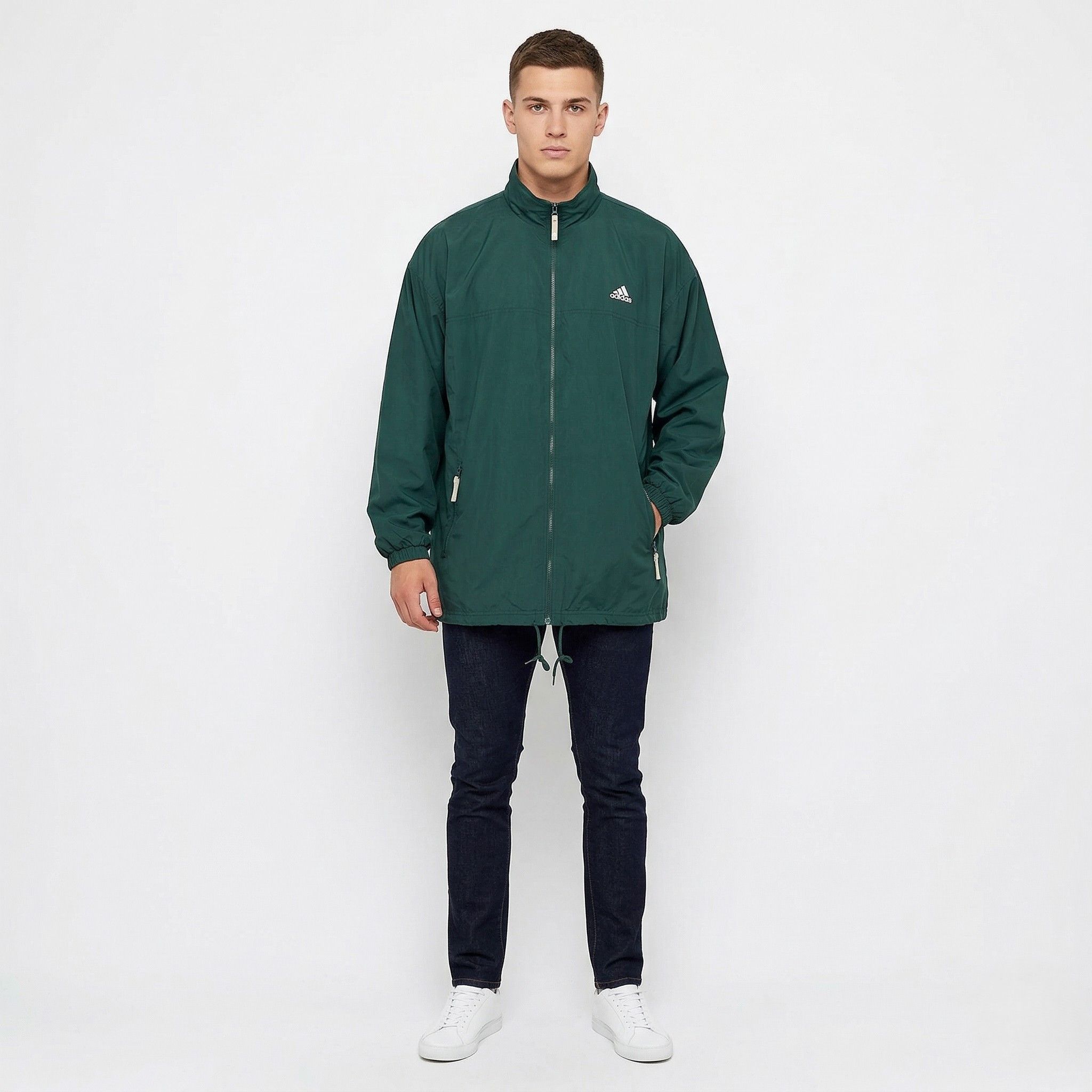 Adidas Adidas Men XL Jacket Green Vintage 90s Top 8255 Size US XL / EU 56 / 4 - 1 Thumbnail