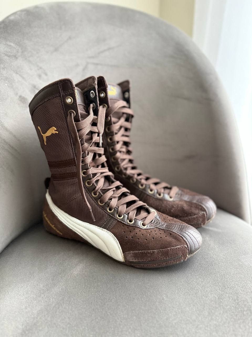 Puma Puma Archive 00s Schattenboxen Brown Wrestling Boxing Boots