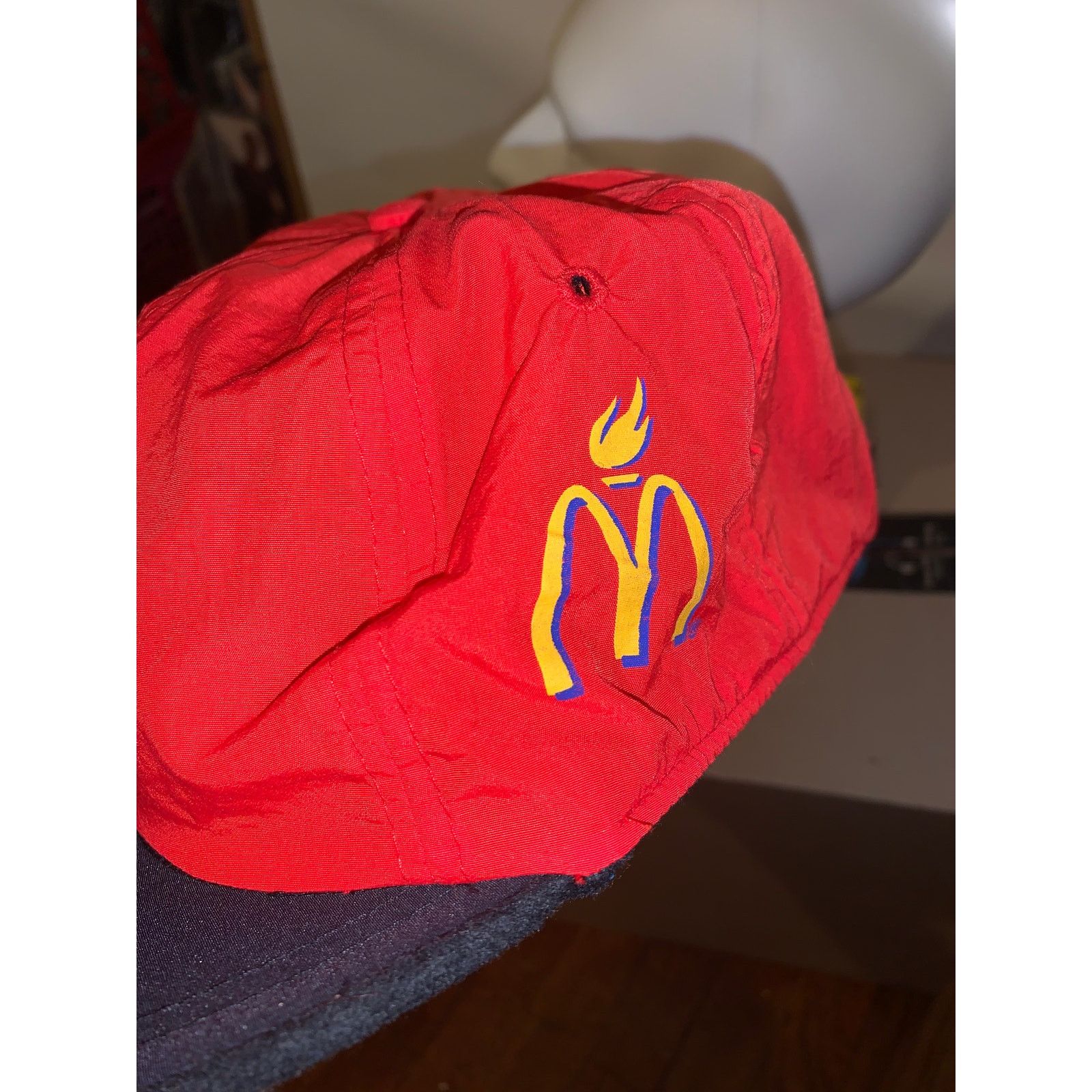 Other × USA Olympics × Vintage McDonalds Nagano 1998 Winter Olympics Fleece Strap Hat Rare Size ONE SIZE - 8 Thumbnail