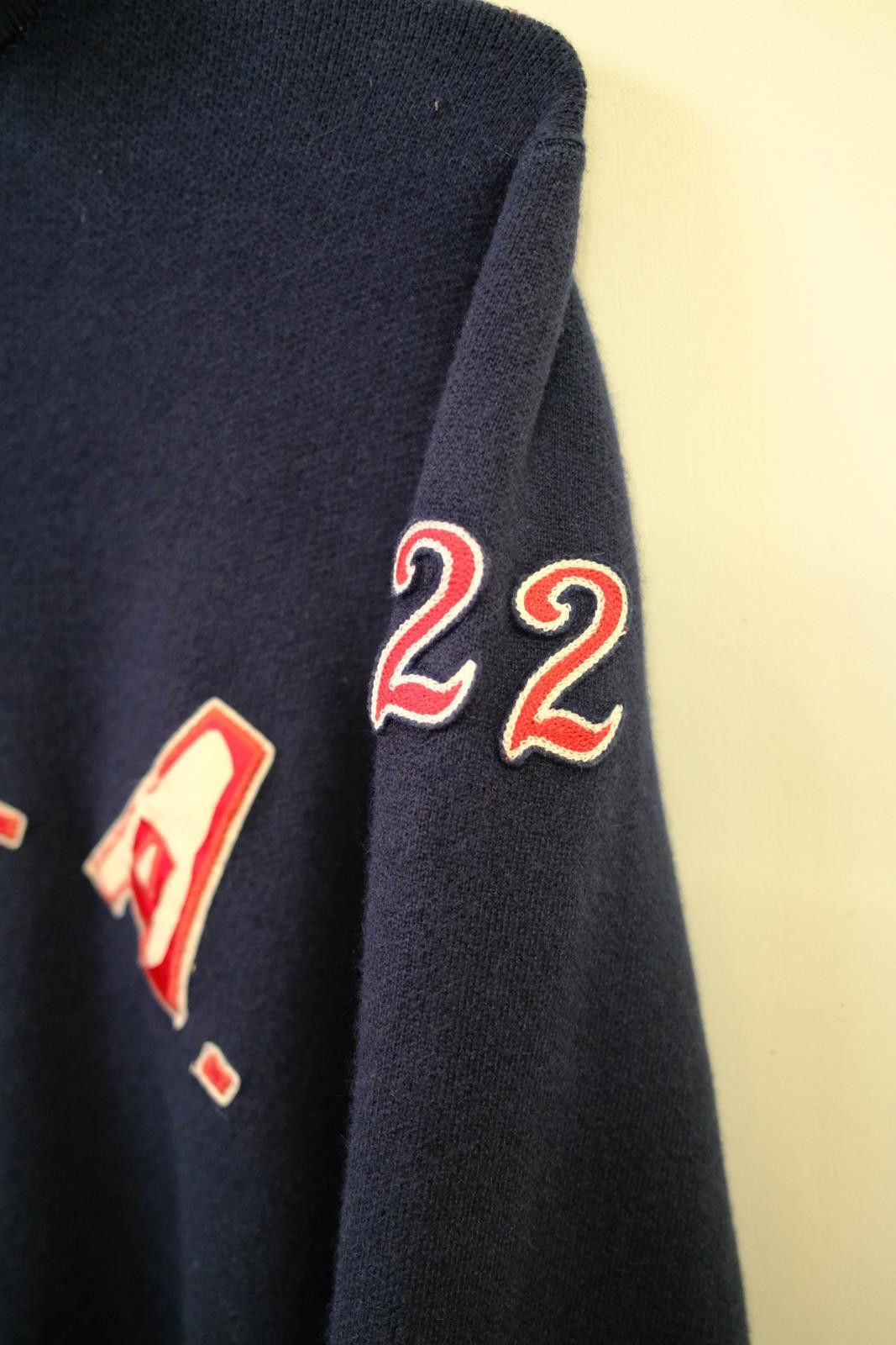 Polo Ralph Lauren 90's Polo Ralph Lauren U.S.A 22 Patch Quarter-Zip Sweater Size L / US 10 / IT 46 - 4 Thumbnail