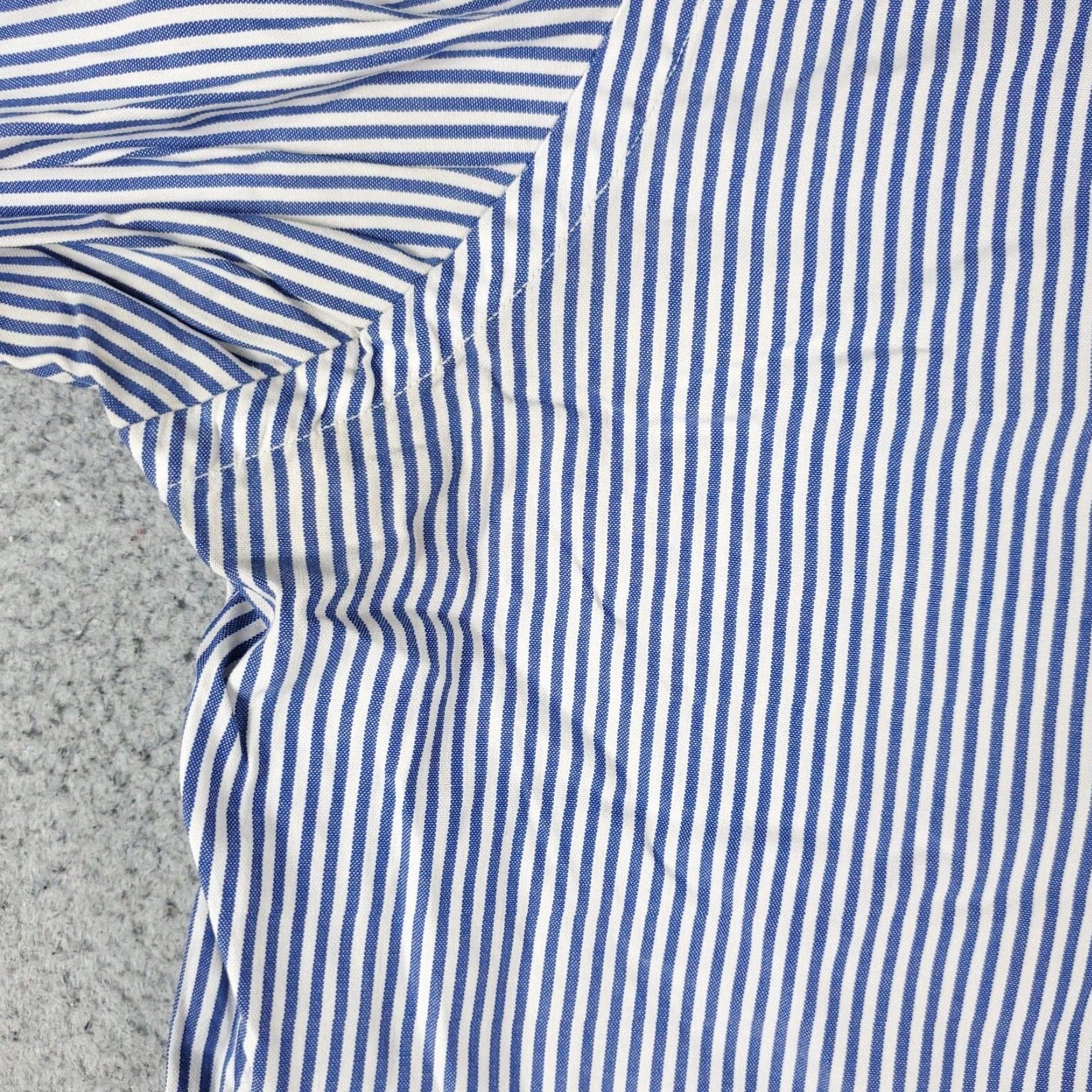 Ralph Lauren Ralph Lauren Dress Shirt Mens 16.5 Blue Striped Button-Up Long Sleeve Regular Fit Non-Iron Size 42R - 4 Thumbnail