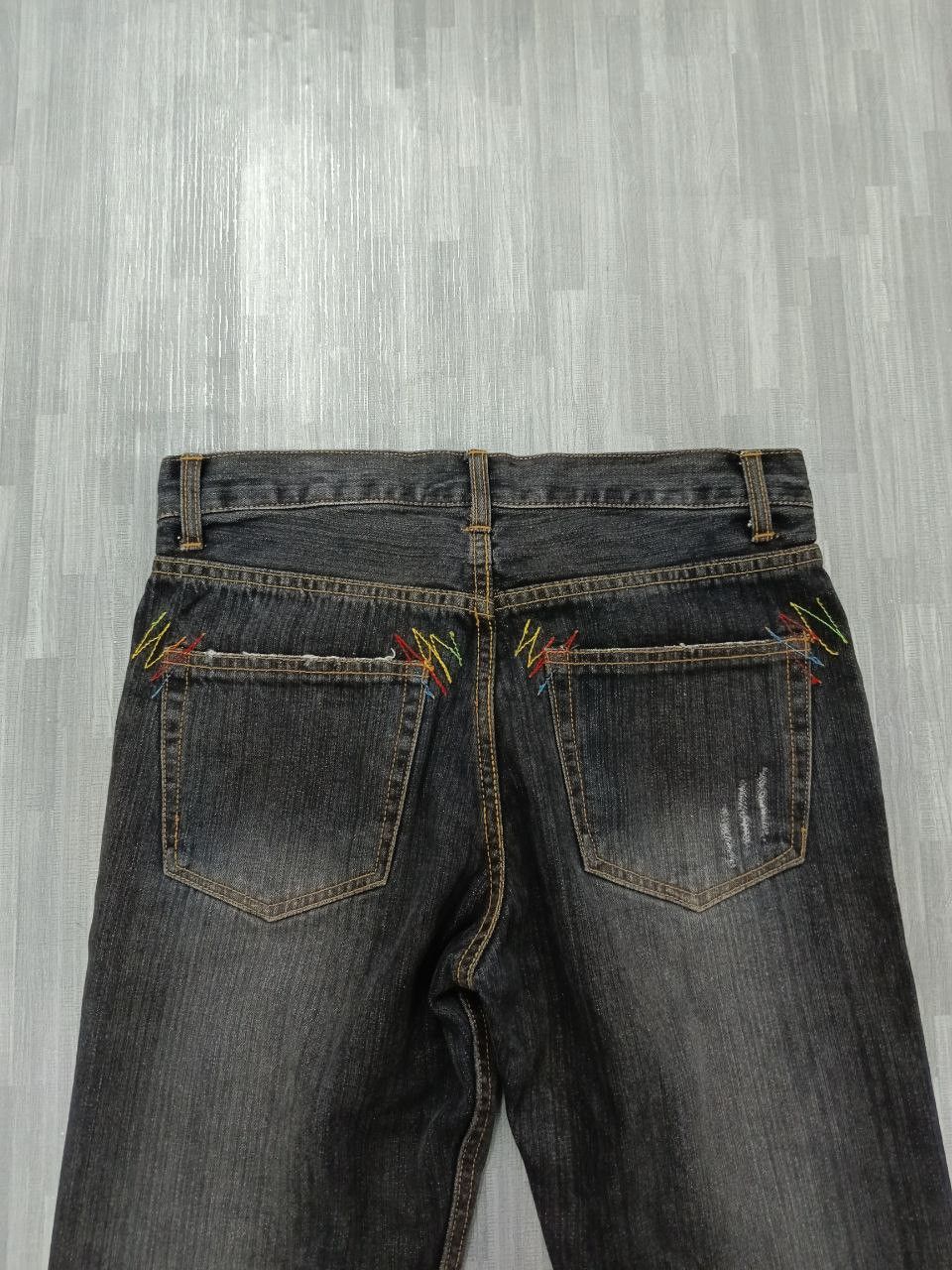 Japanese Brand FLARE SICK FREEBEAT DIAG DENIM PANTS Size US 31 - 5 Thumbnail