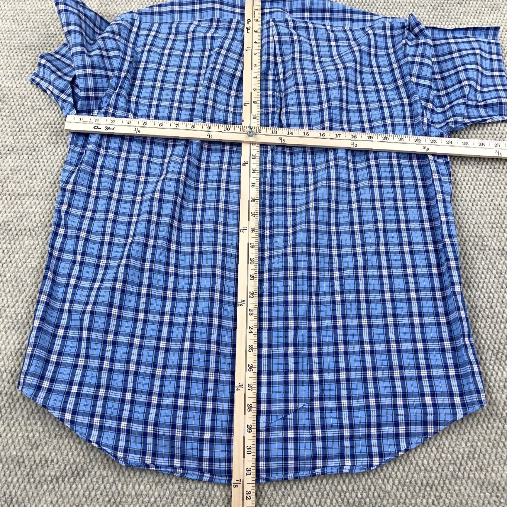 Ralph Lauren Ralph Lauren Shirt Men Medium Blue White Button Up Tartan Plaid Blake Camp A94 Size US M / EU 48-50 / 2 - 7 Thumbnail