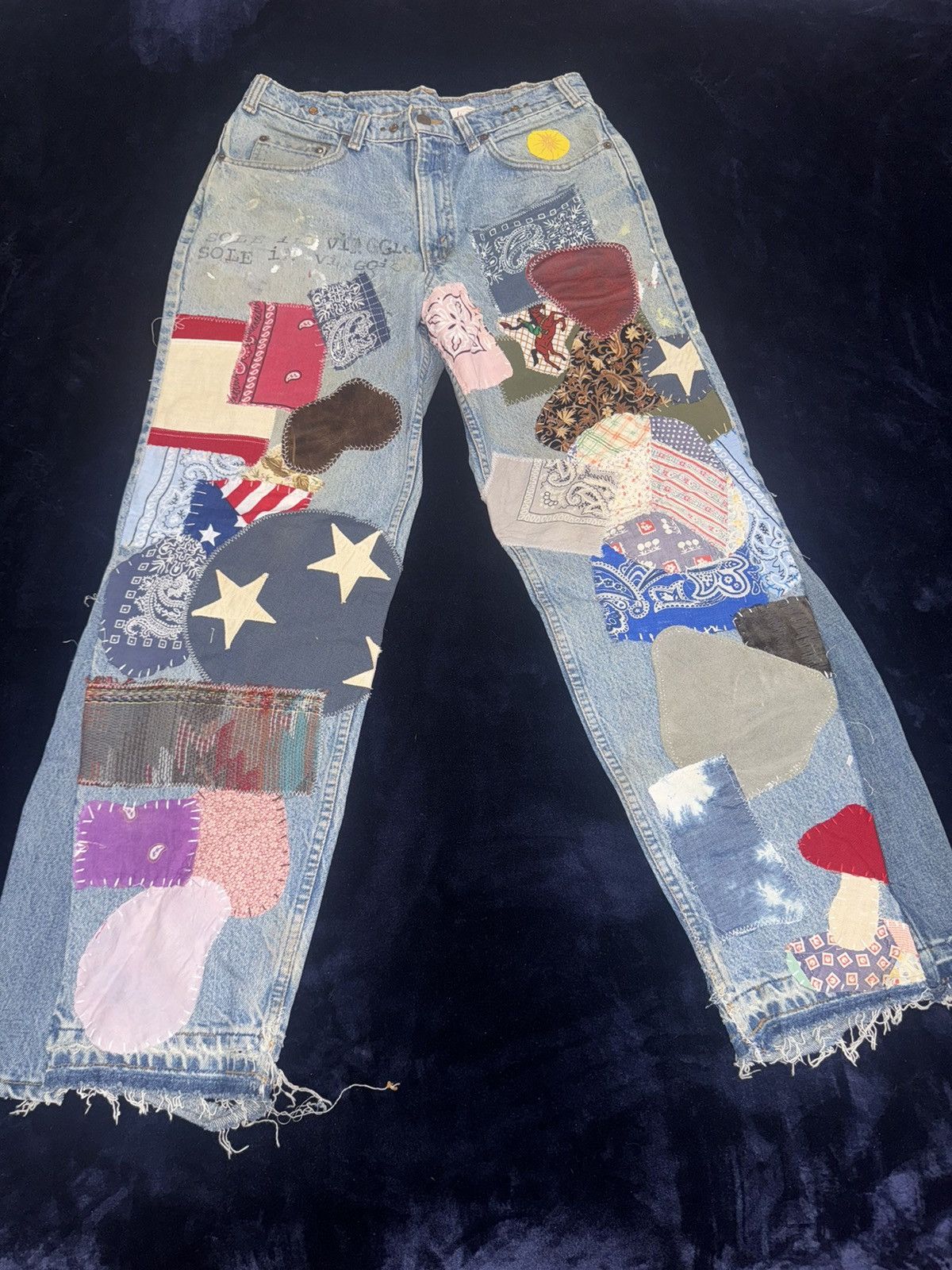 Other Sole In Viaggio Patchwork Levi’s Pants Size US 34 / EU 50 - 2 Thumbnail