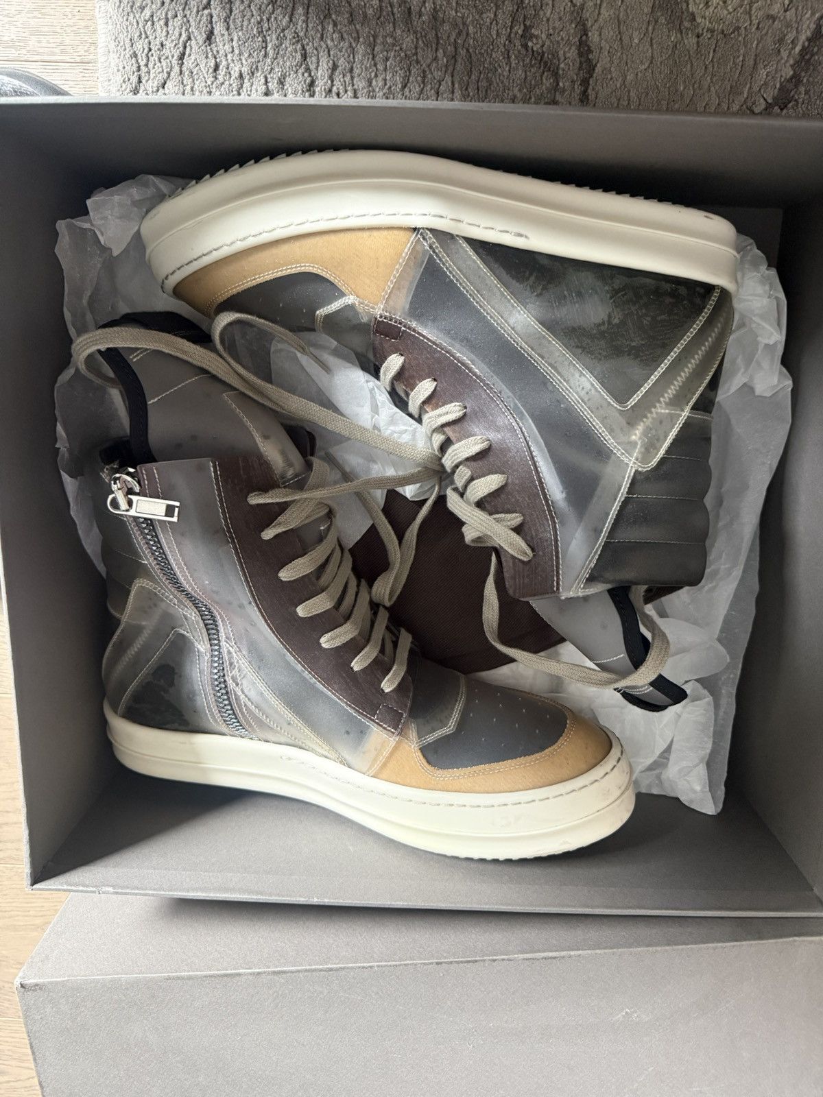 Rick Owens Rick Owens Phlegethon Geobasket High-Top Sneakers Size US 10 / EU 43 - 1 Thumbnail
