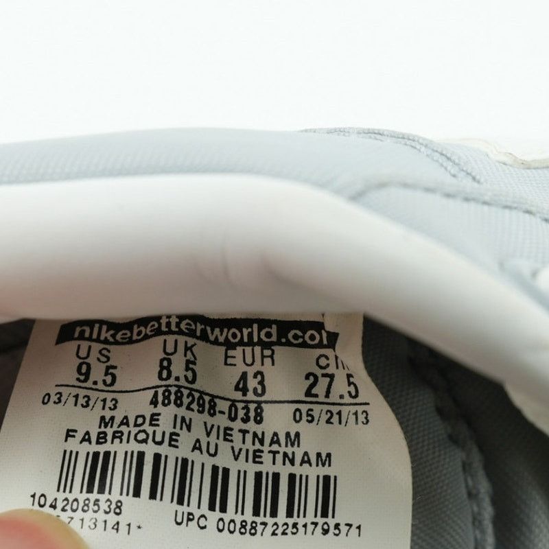 Nike Nike Air Force One 1 Shoes Mens 9.5 Low Wolf Grey 488298-038 Size US 9.5 / EU 42-43 - 11 Thumbnail