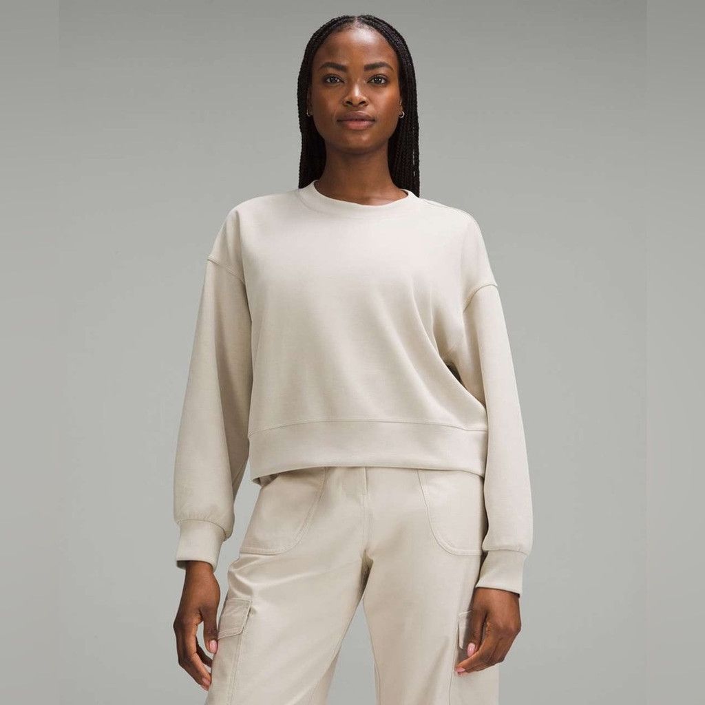 Lululemon Lululemon Softstreme Perfectly Oversized Crop Crew Mojave 12 Size XL / US 12-14 / IT 48-50 - 1 Thumbnail