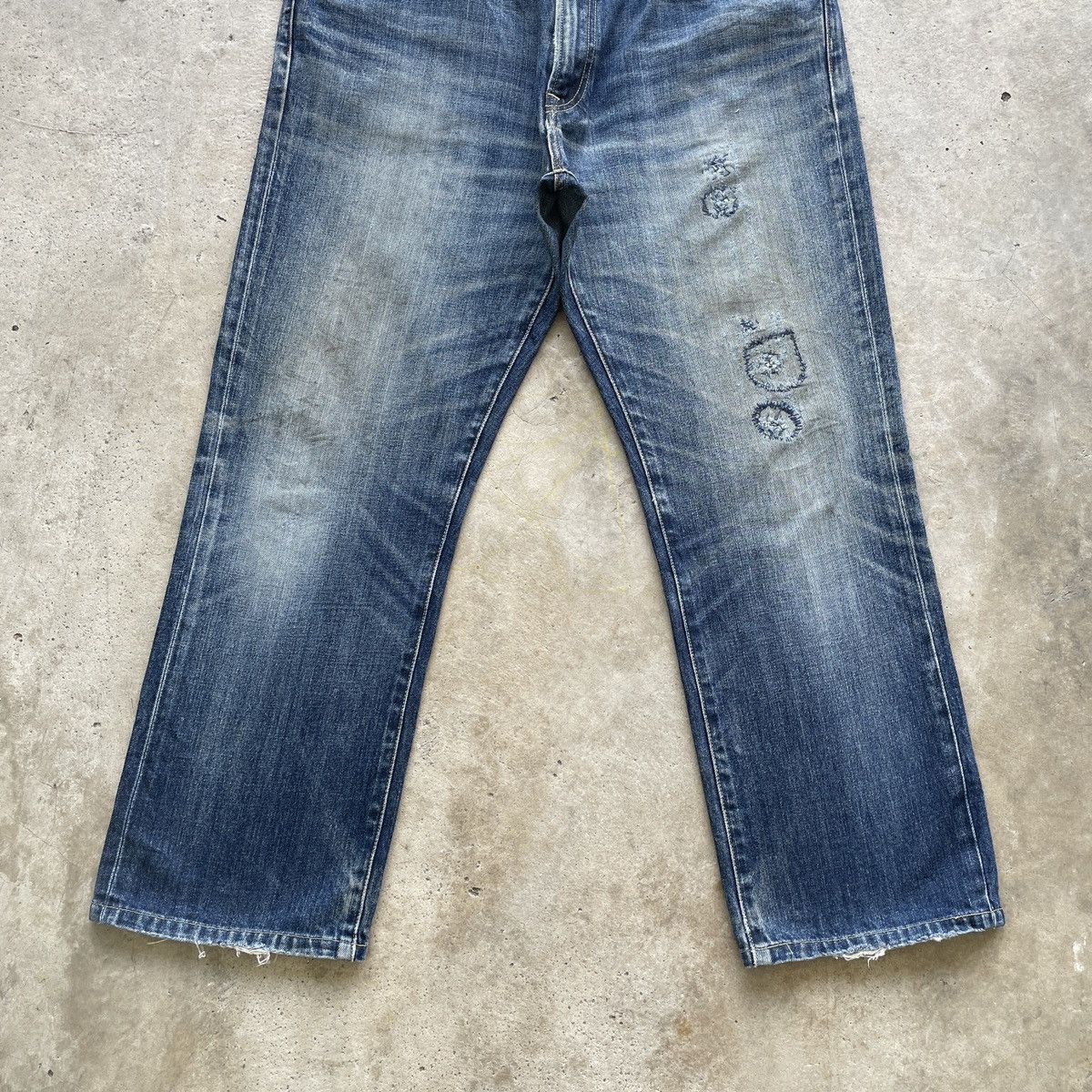 Japanese Brand Vintage Japanese StoneWash Blue Faded Jeans Pants Denim W36 Size US 36 / EU 52 - 4 Thumbnail