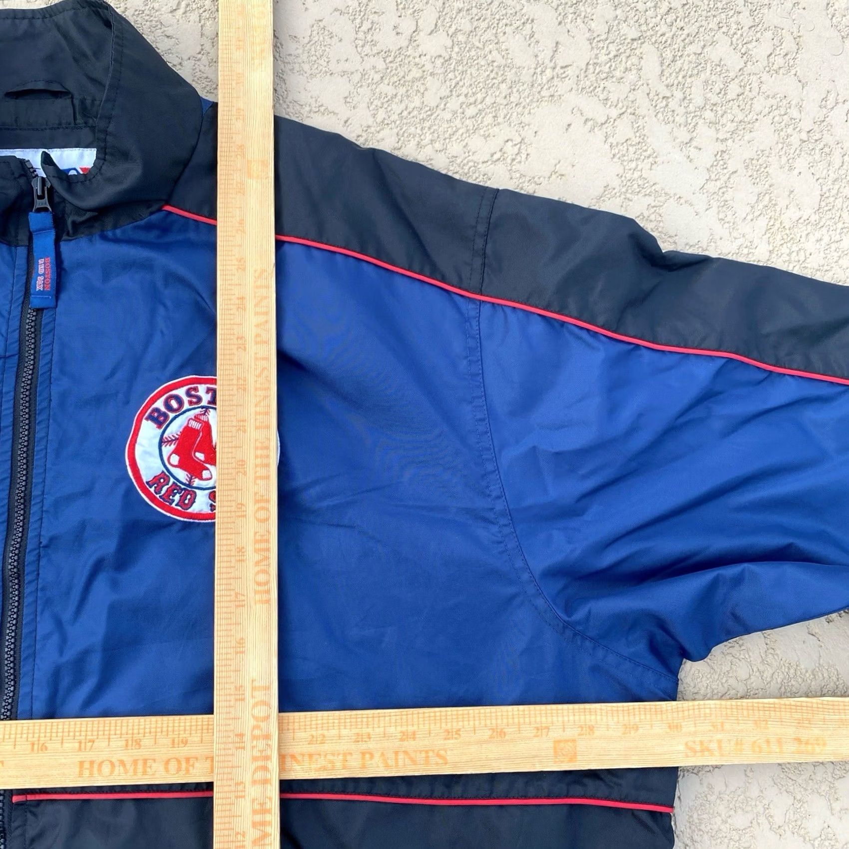Vintage VINTAGE Boston Red Sox Baseball Mens 2 XLarge Stitches Coaches Sideline Jacket Windbreaker Red Embroidered MLB 90s Womens/Mens Size US XL / EU 56 / 4 - 4 Thumbnail