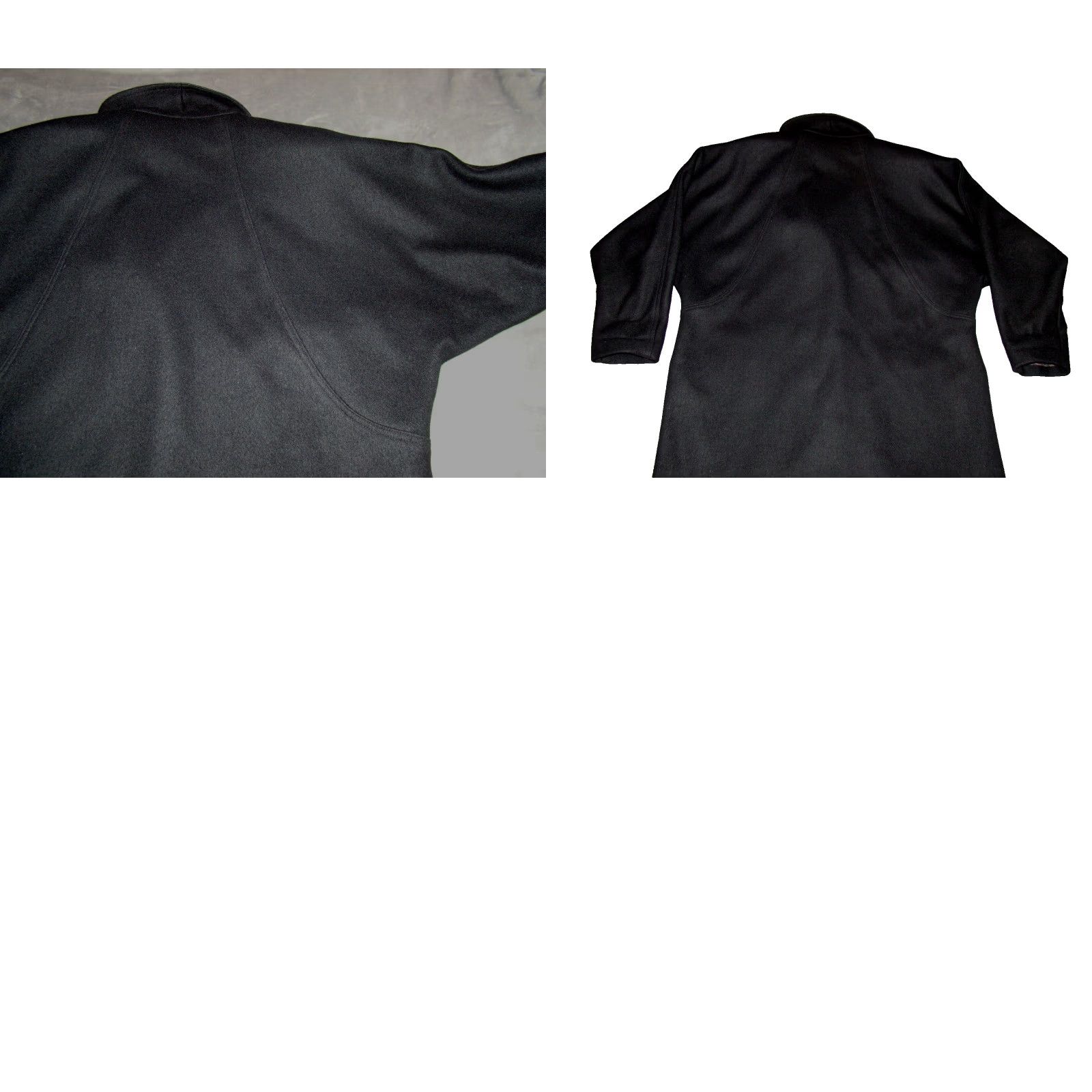Vintage VINTAGE JOFELD Leather Collar Wool Nylon Trench Coat Womens L Black Scarf USA Coat Size L / US 10 / IT 46 - 9 Thumbnail