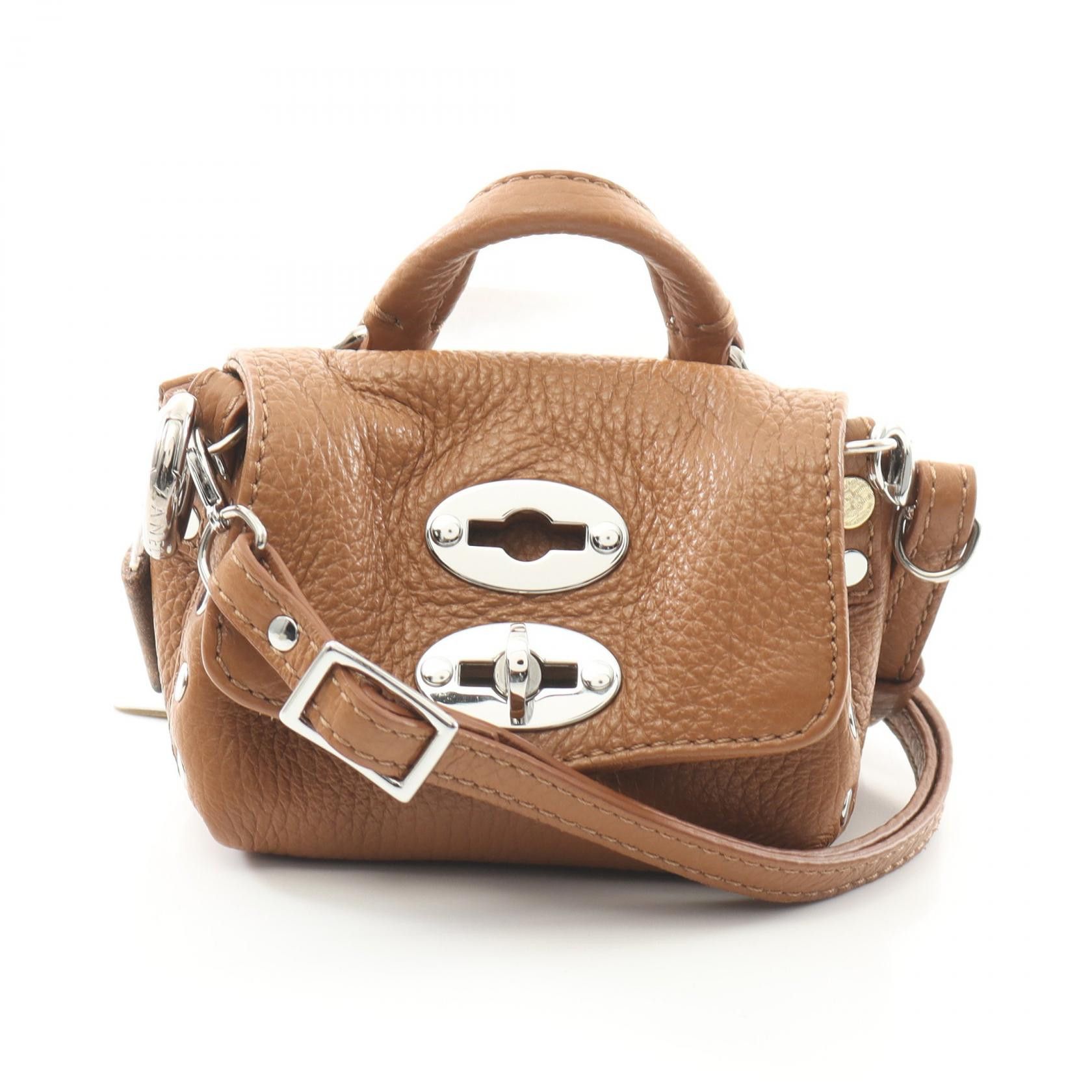 Other Zanellato Postina Mini Leather 2Way Bag Leather Shoulder Bag in Brown, Women's